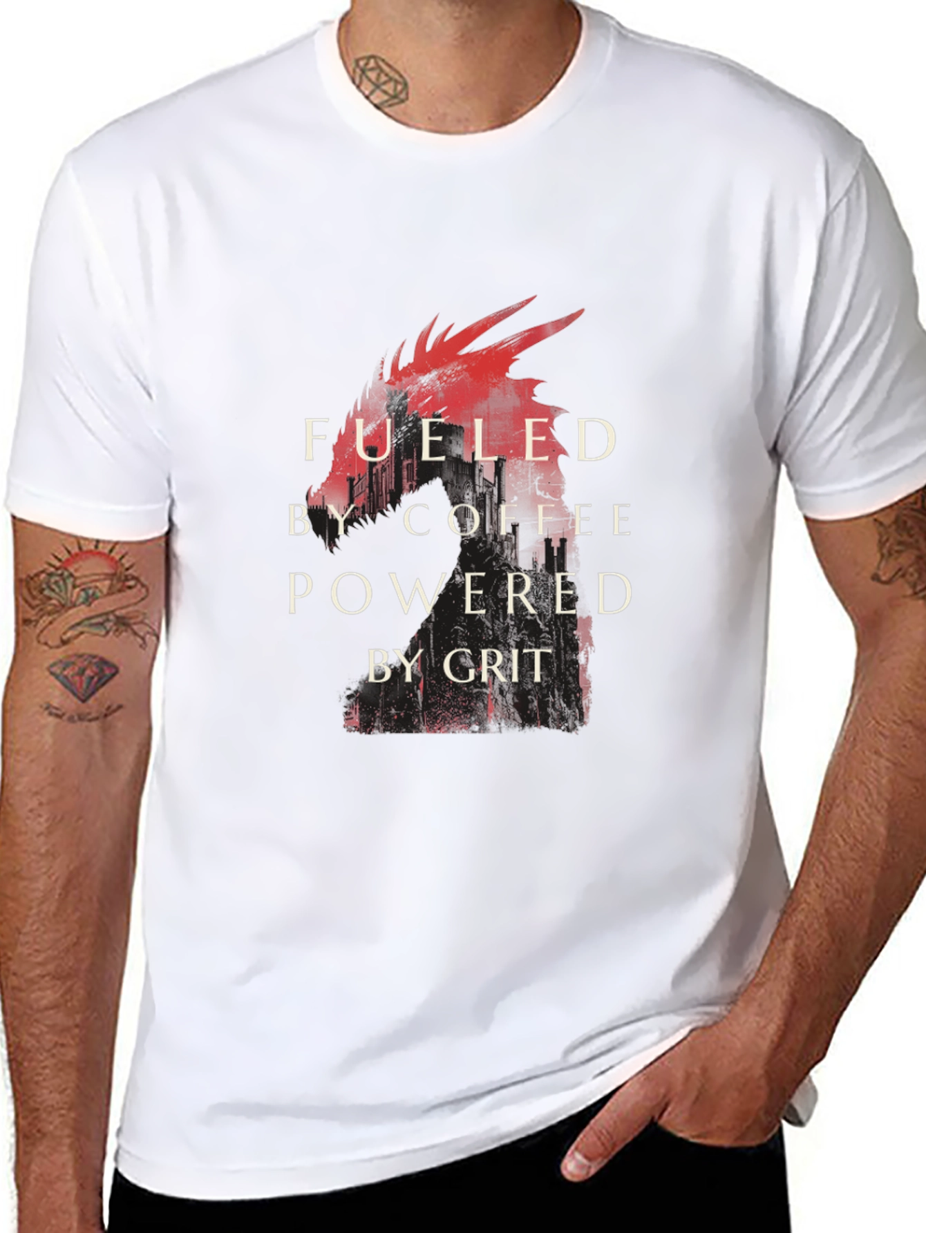 Fueled by Coffee Powered by Grit Graphic Tee