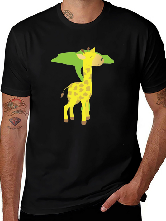 Giraffe Graphic Black T-Shirt