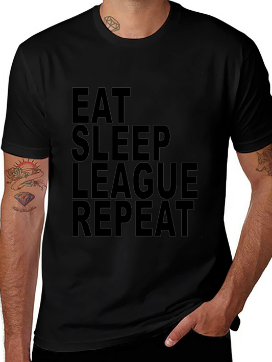 Eat Sleep League Repeat T-Shirt - Gamer Apparel