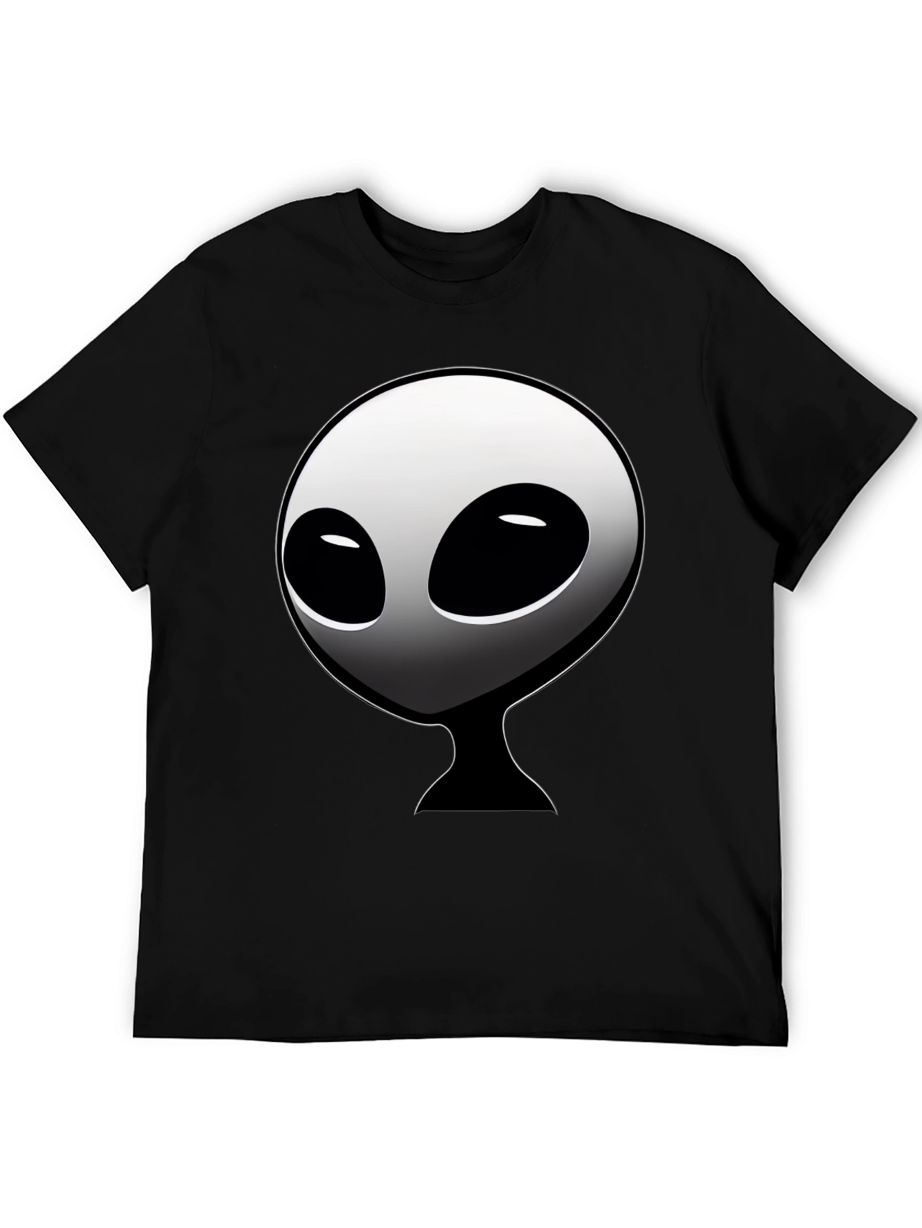 Alien Graphic Tee - Black Crew Neck T-Shirt