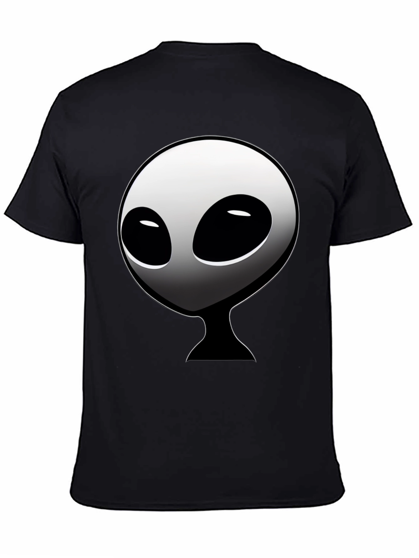 Alien Graphic Tee - Black Crew Neck T-Shirt