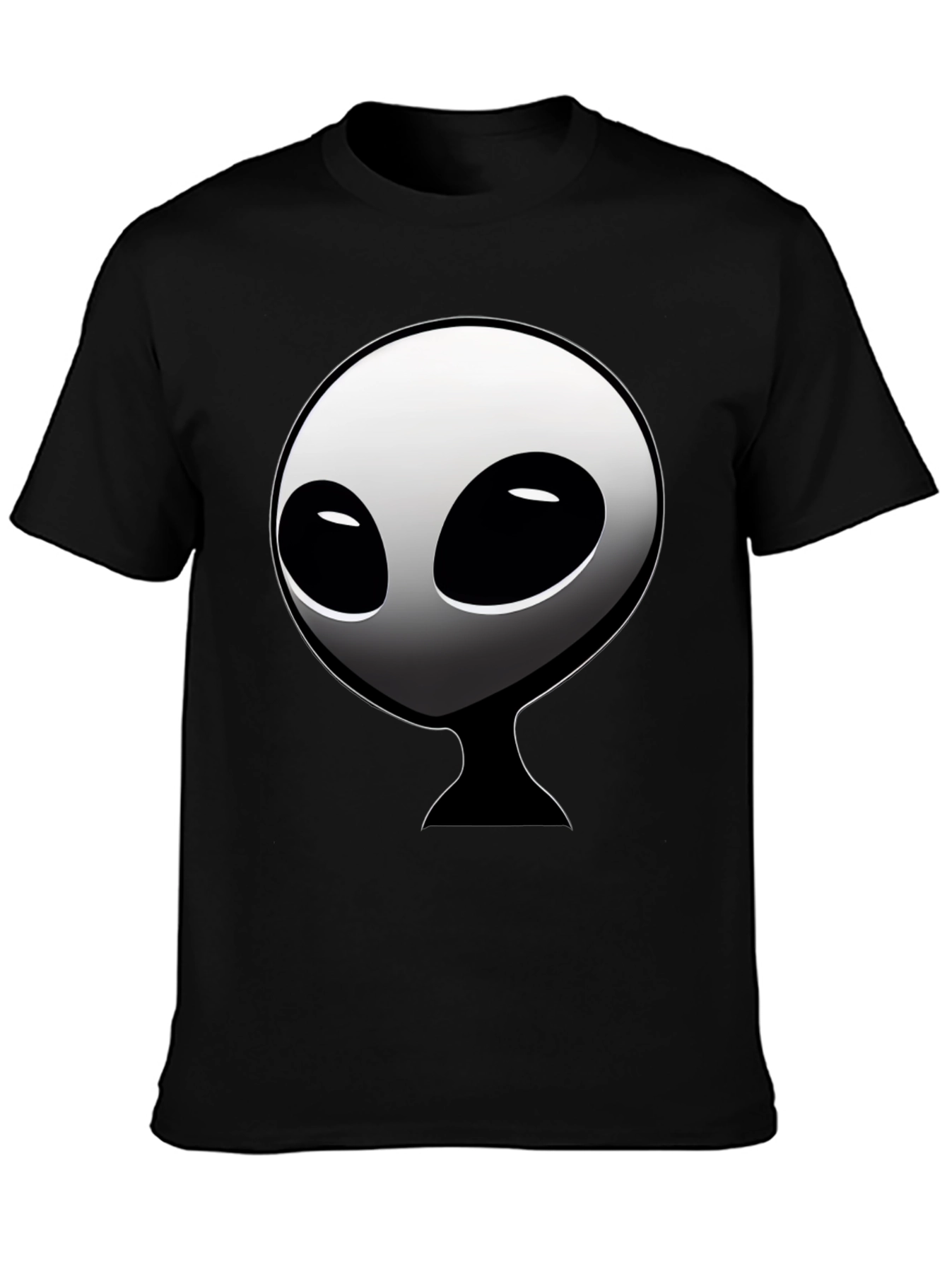 Alien Graphic Tee - Black Crew Neck T-Shirt