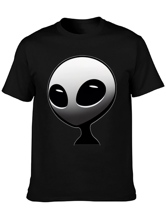 Alien Graphic Tee - Black Crew Neck T-Shirt