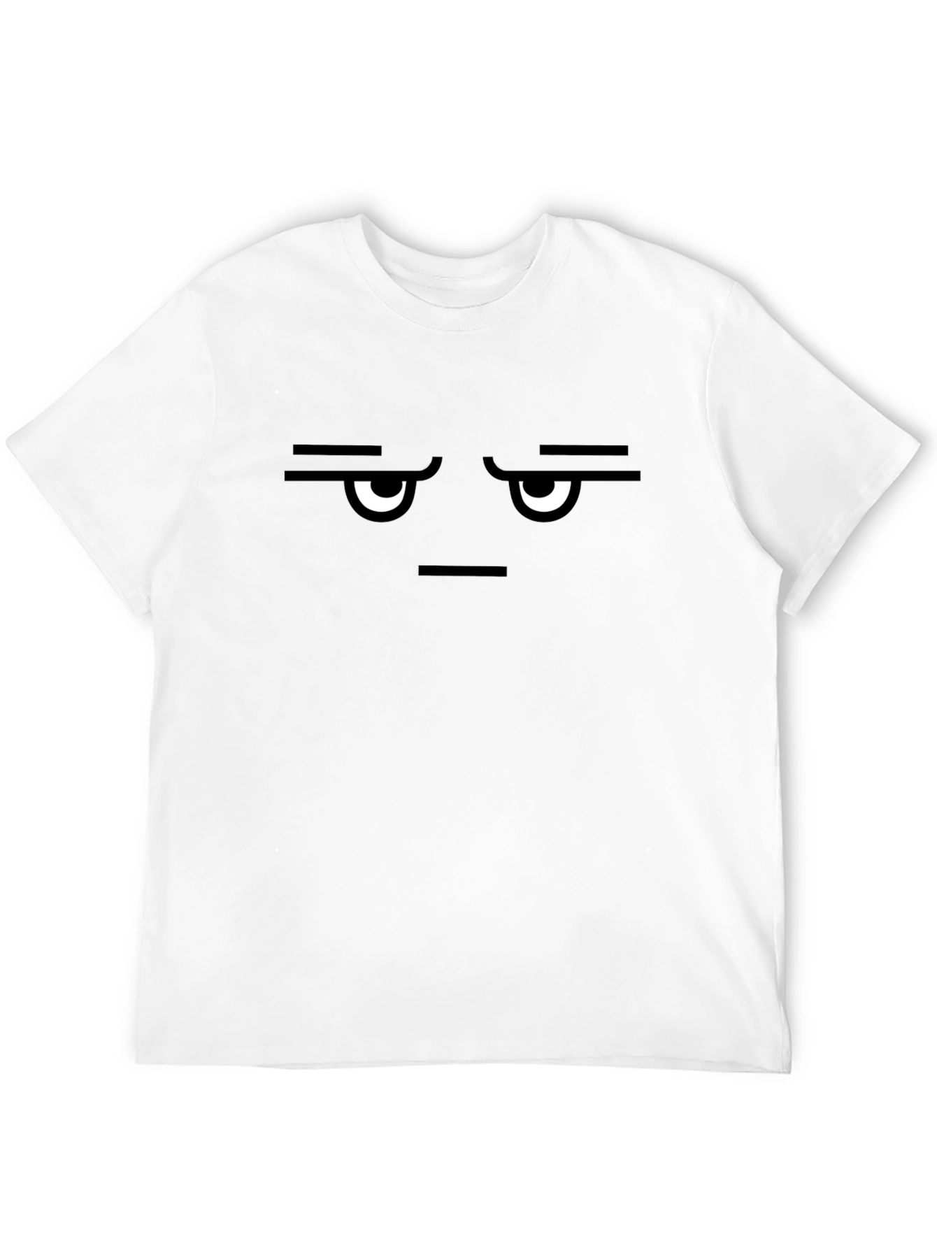 Grumpy Face Graphic Tee - Mens Black T-Shirt