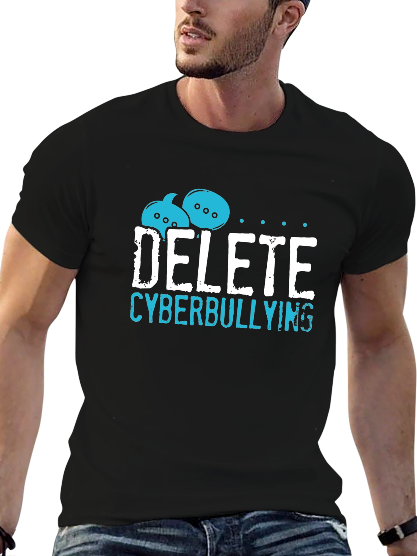 Delete Cyberbullying Graphic Tee - Unisex Anti-Bullying Shirt