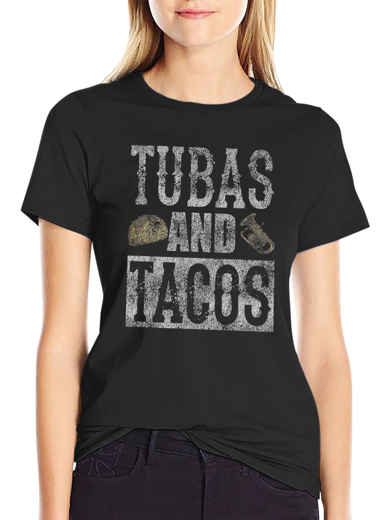 Tuba & Tacos Graphic T-Shirt - Novelty Band Tee