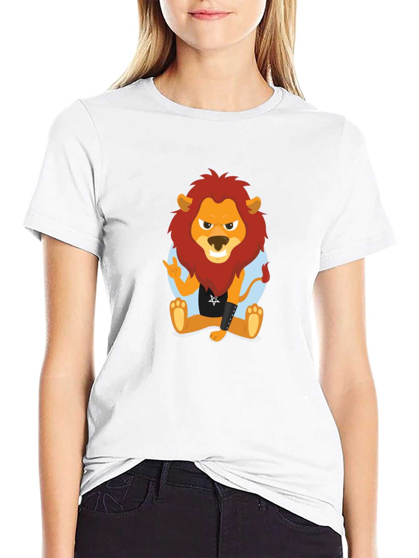 Rocking Lion Graphic Tee - Black