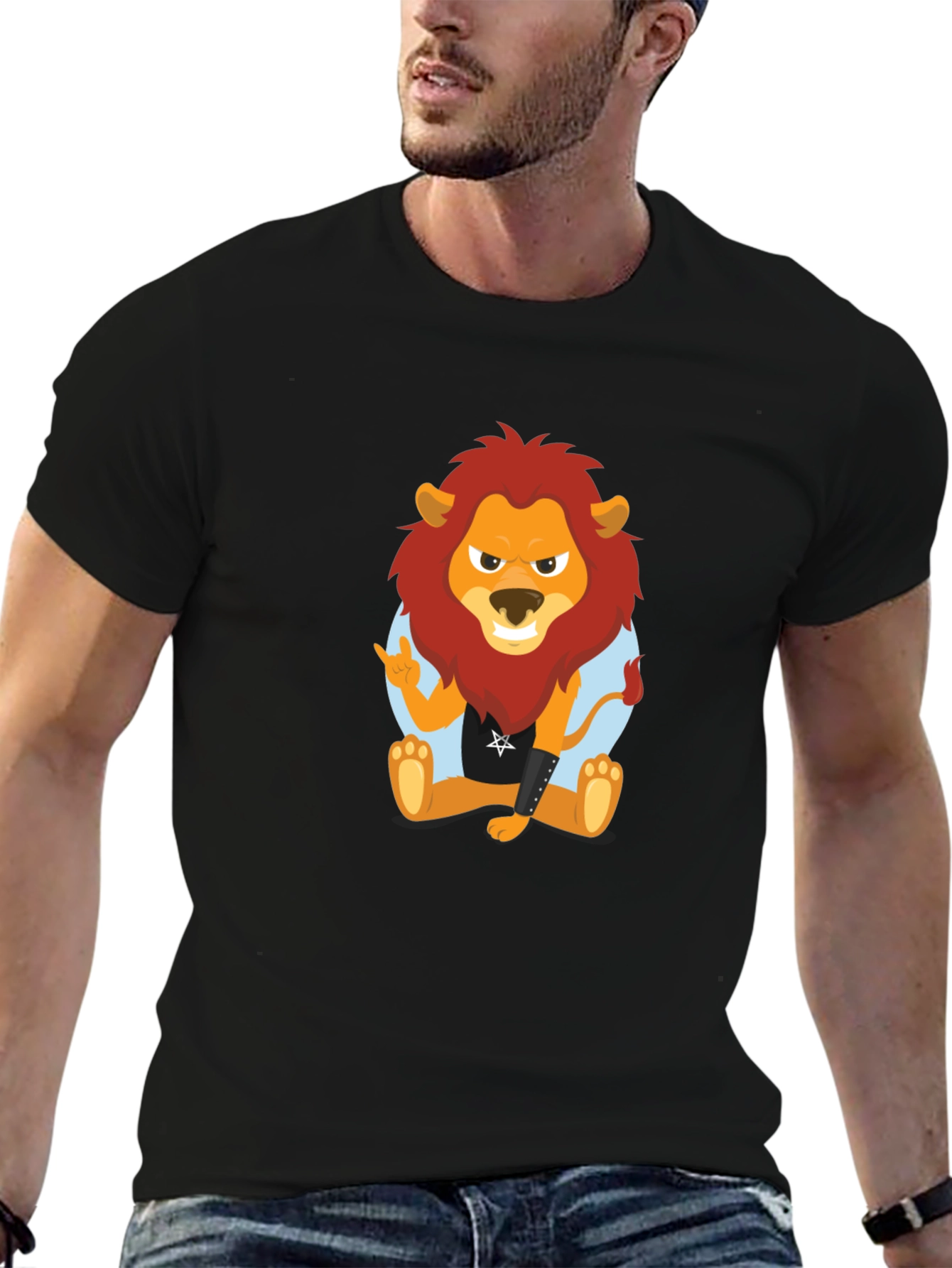 Rocking Lion Graphic Tee - Black