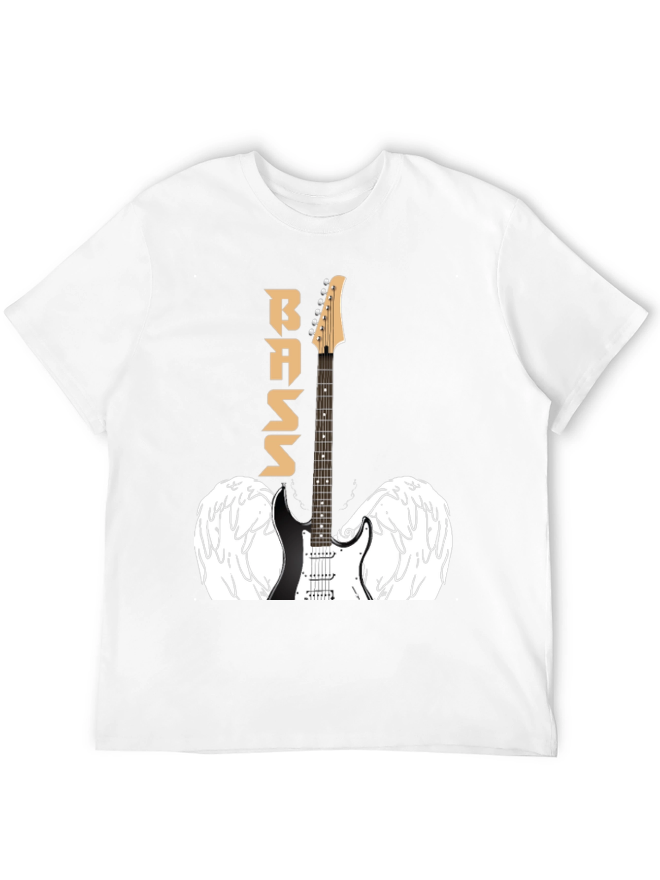 Bass Guitar Angel Wings Graphic T-Shirt