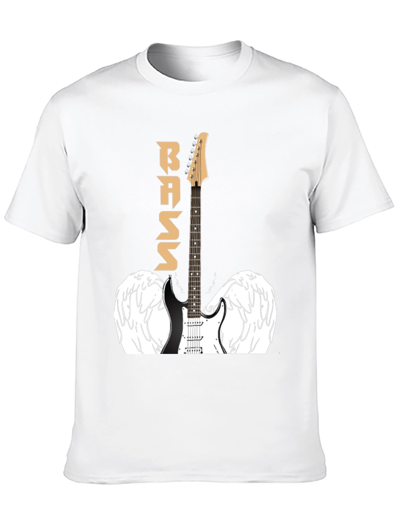 Bass Guitar Angel Wings Graphic T-Shirt