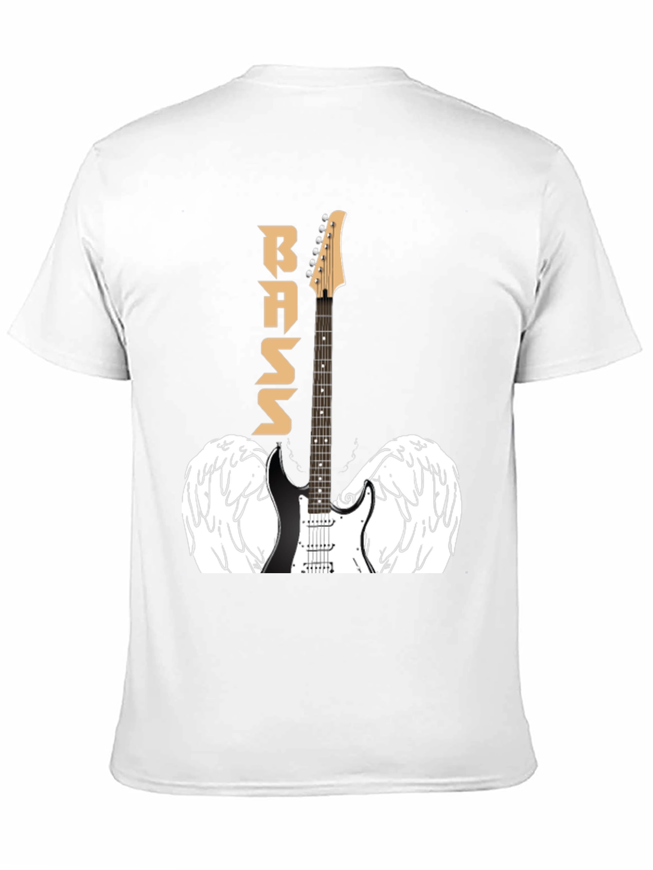 Bass Guitar Angel Wings Graphic T-Shirt