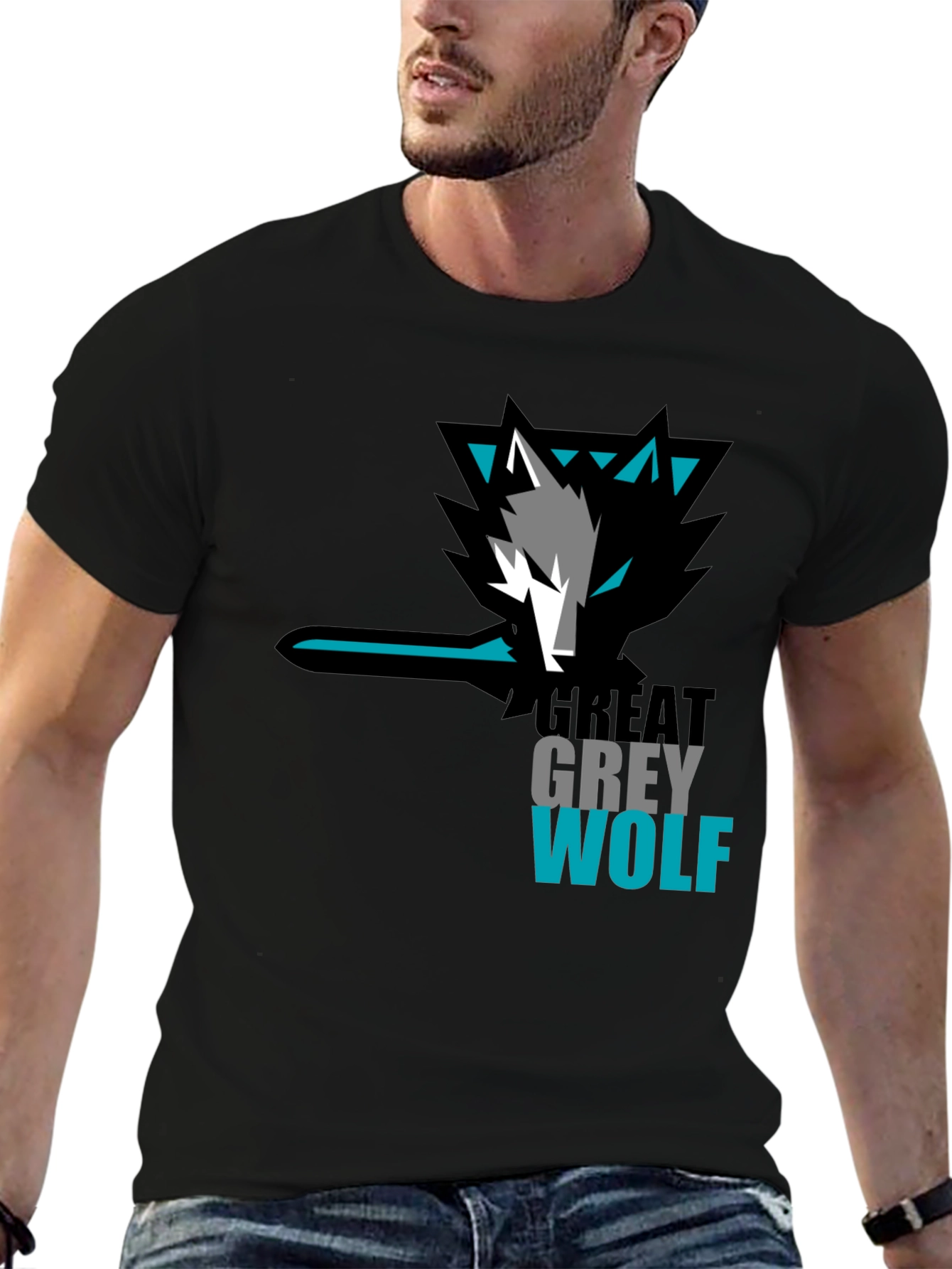 Great Grey Wolf Graphic T-Shirt