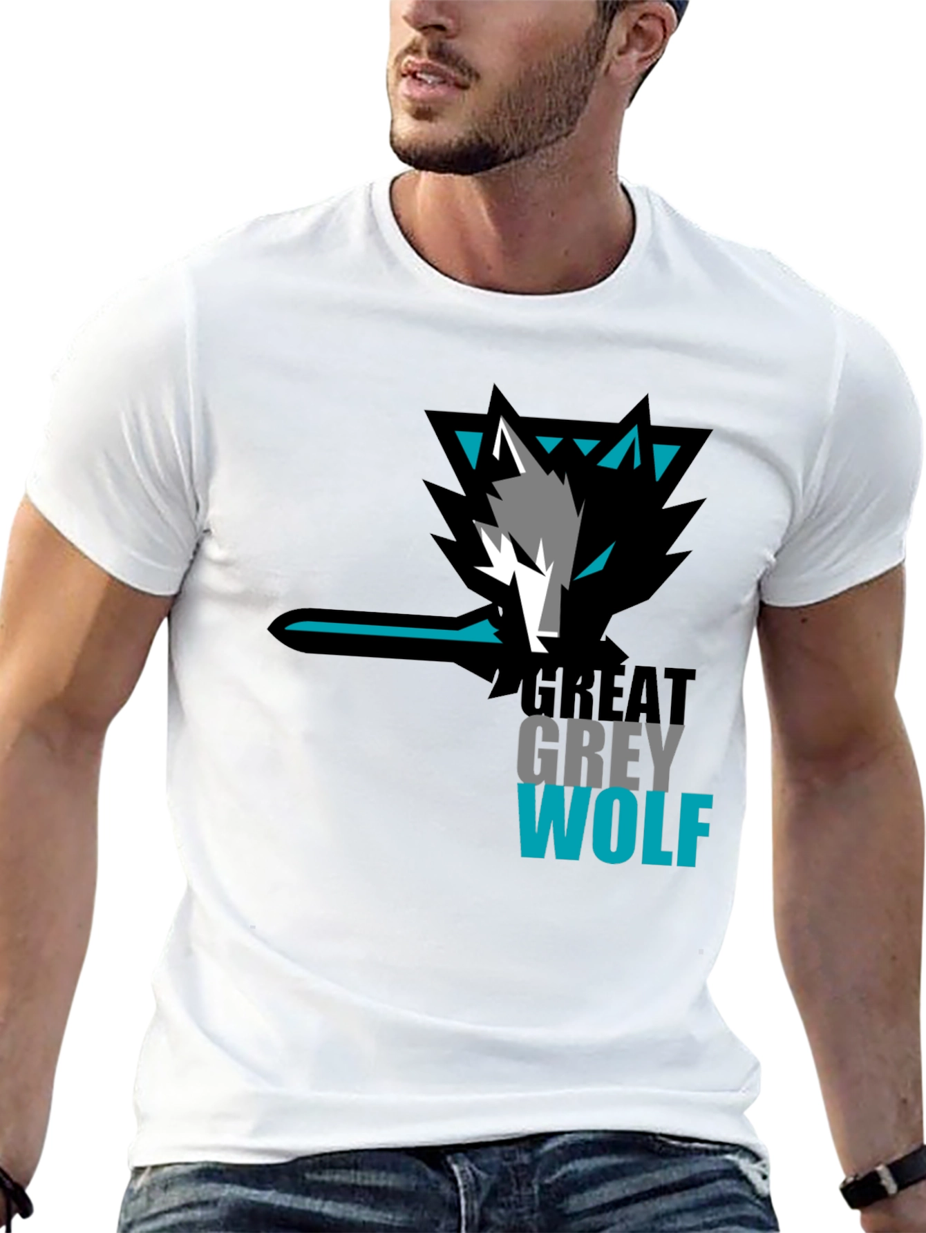 Great Grey Wolf Graphic T-Shirt