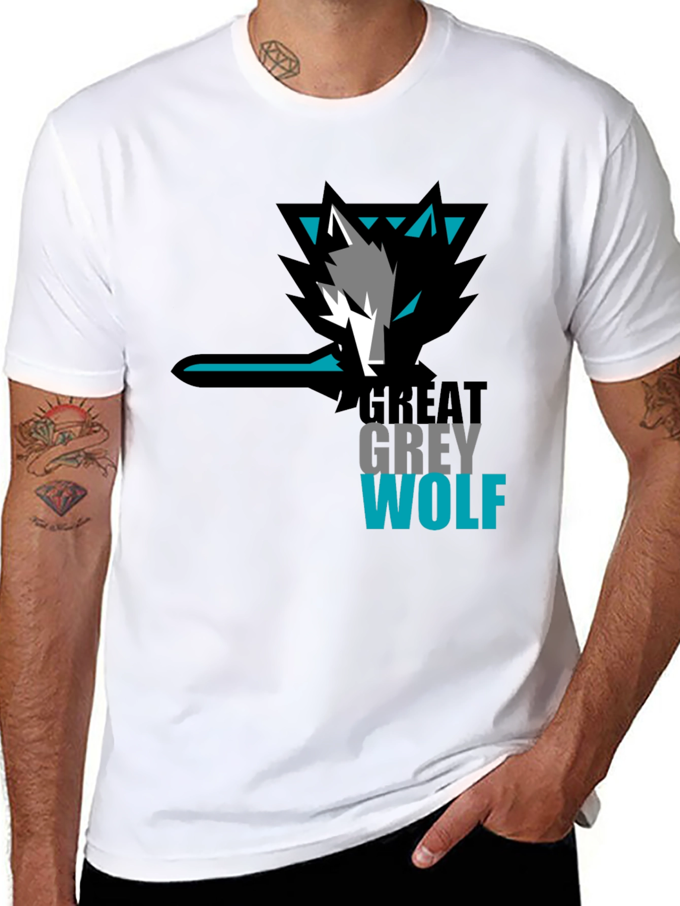 Great Grey Wolf Graphic T-Shirt