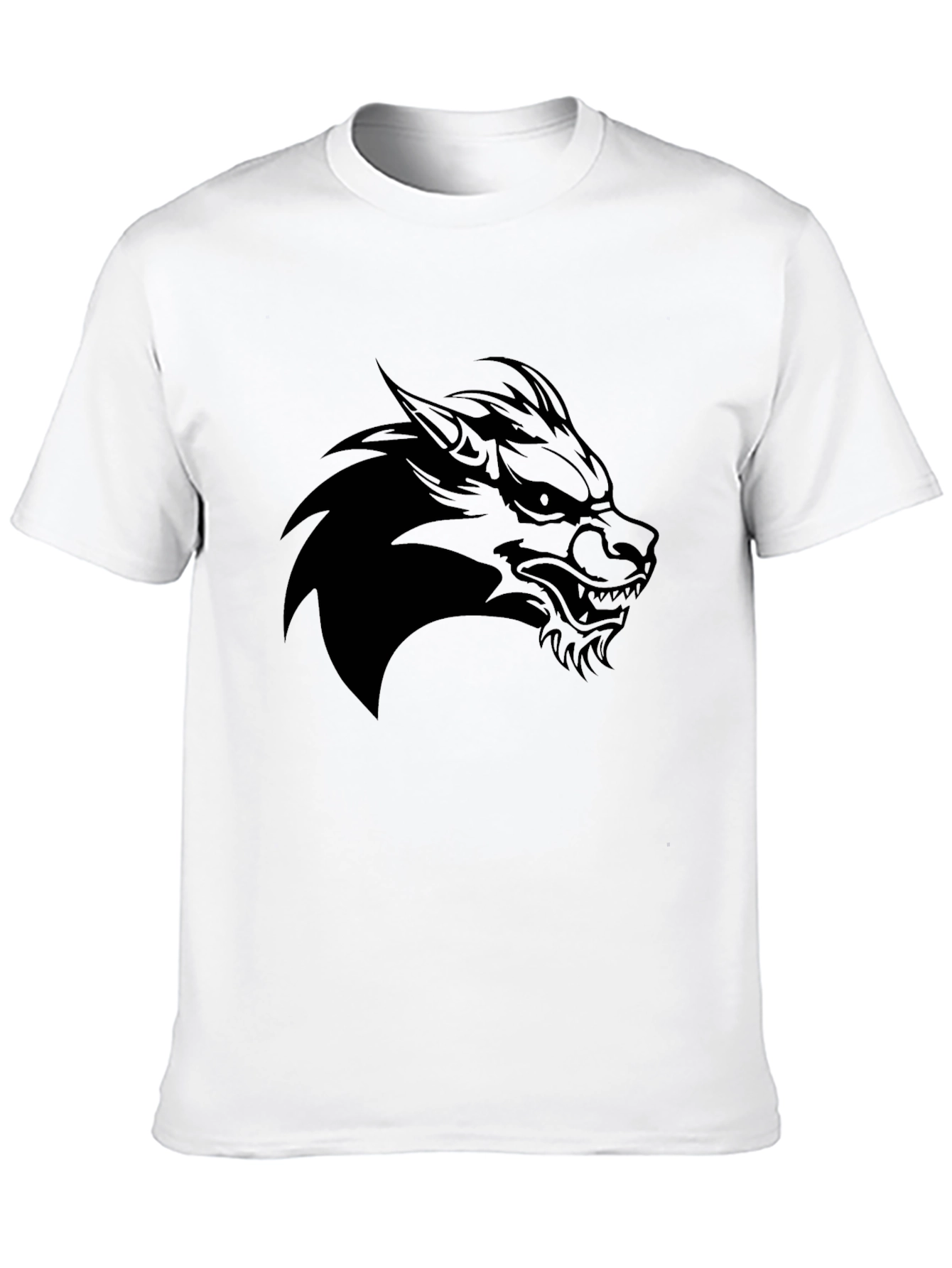 Black Wolf Graphic Tee - Mens Style