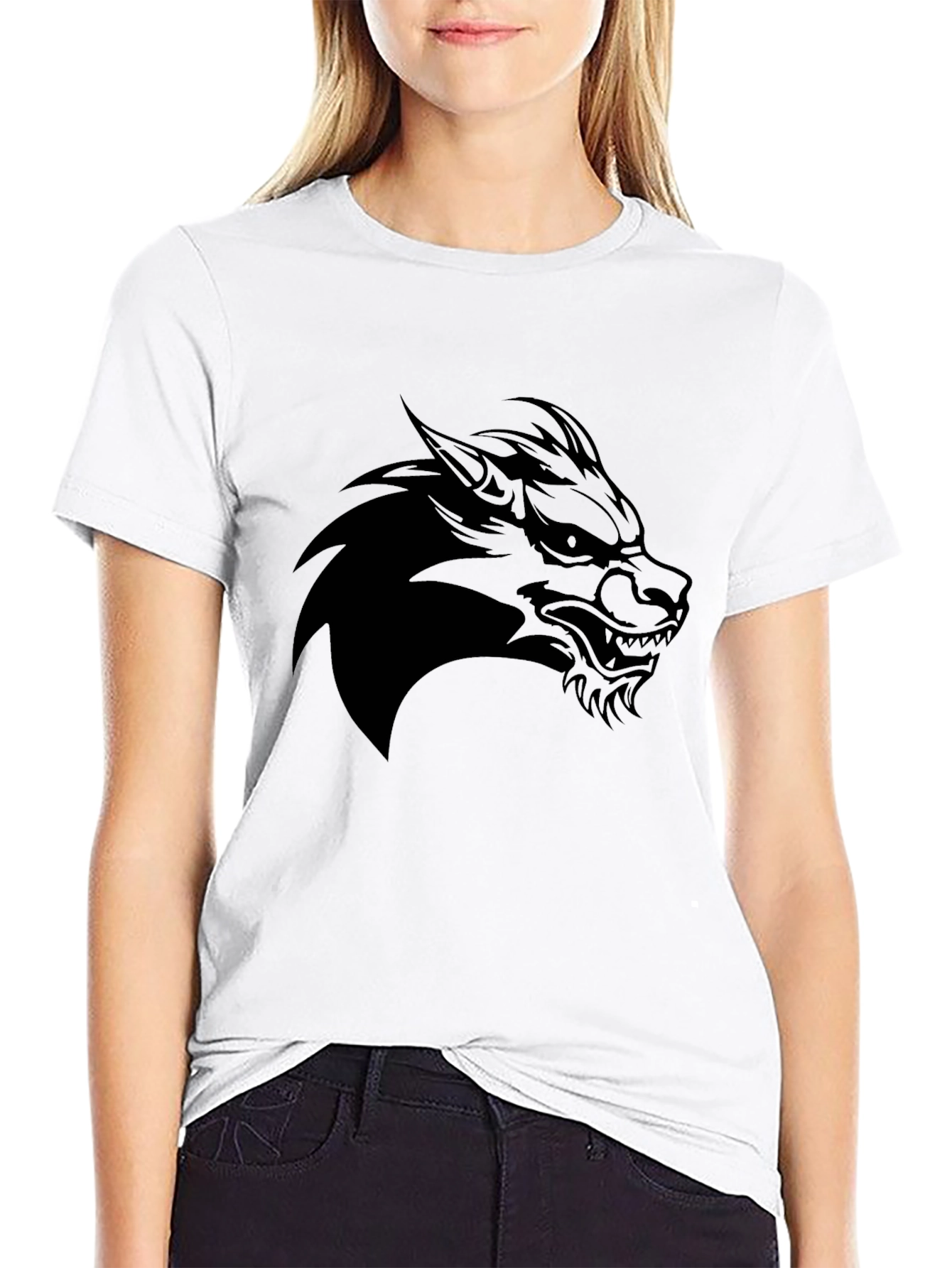 Black Wolf Graphic Tee - Mens Style