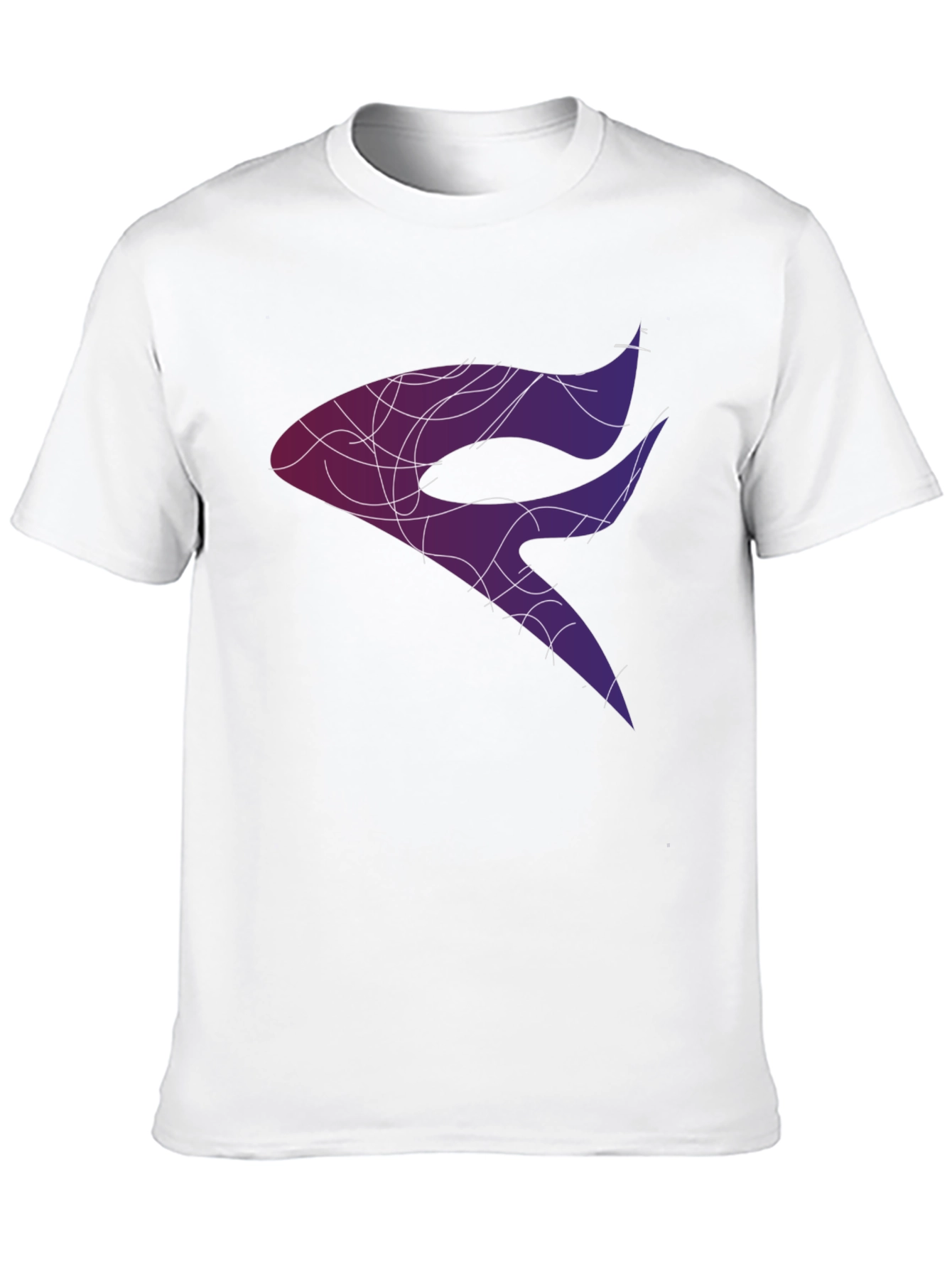 Abstract Design Graphic Tee - Black