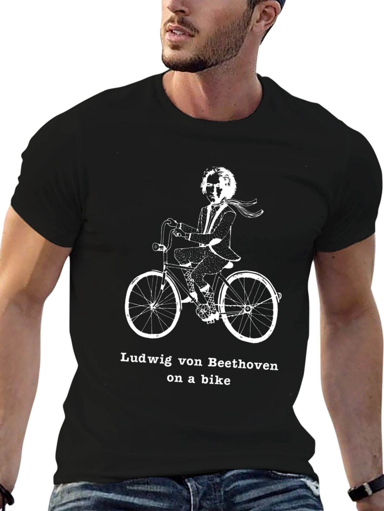 Ludwig van Beethoven on a Bike T-Shirt
