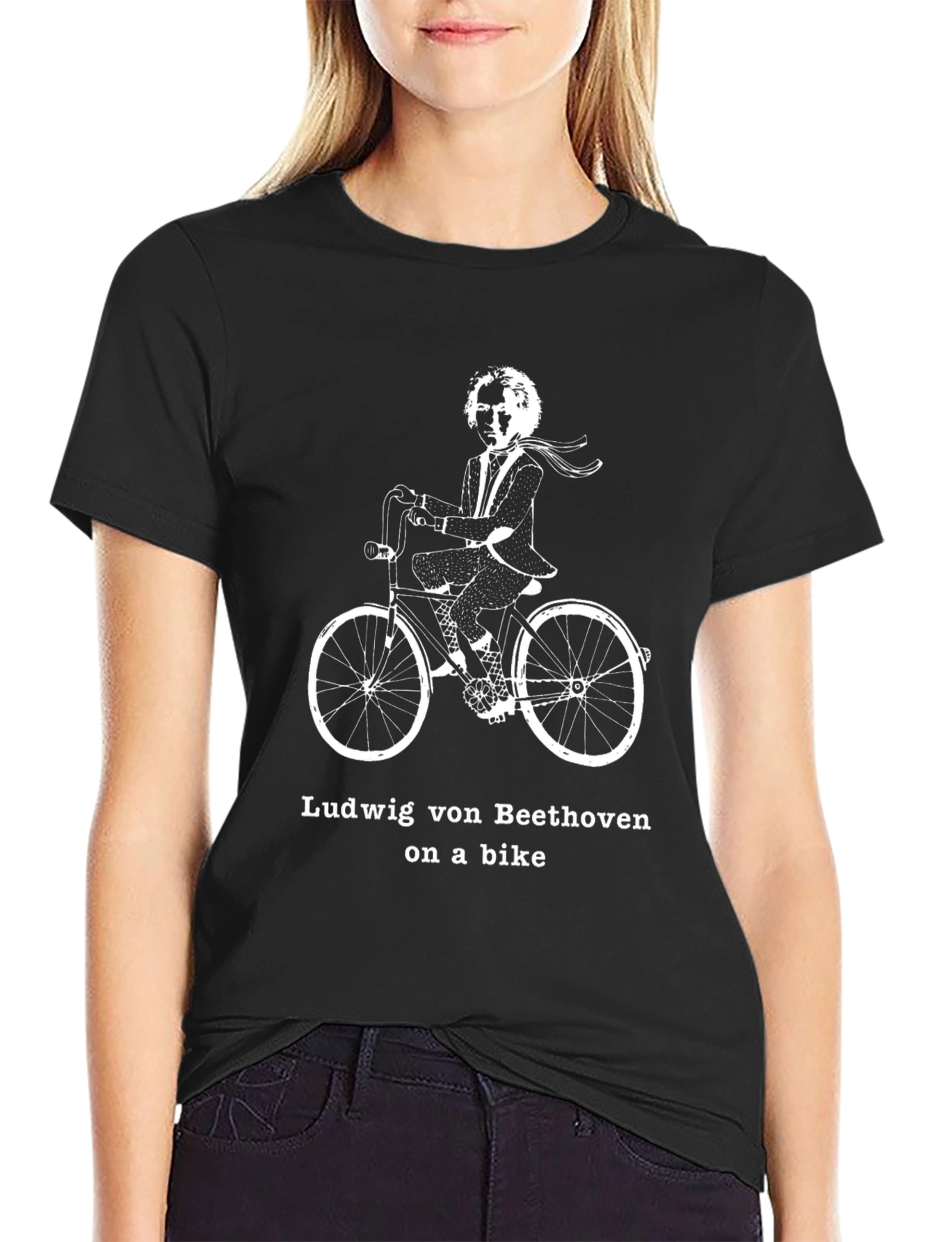 Ludwig van Beethoven on a Bike T-Shirt
