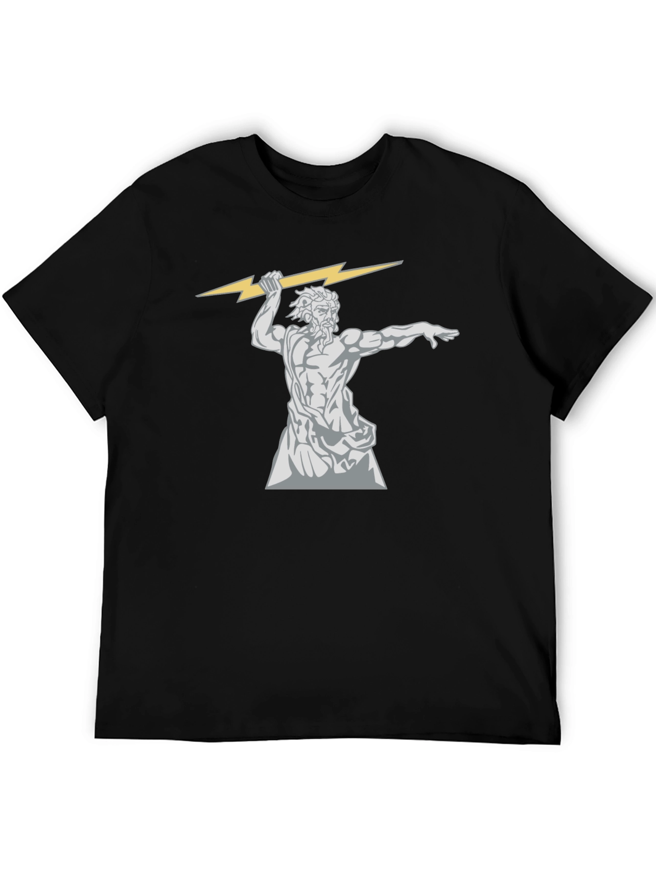 Zeus Throwing Lightning Bolt Graphic T-Shirt