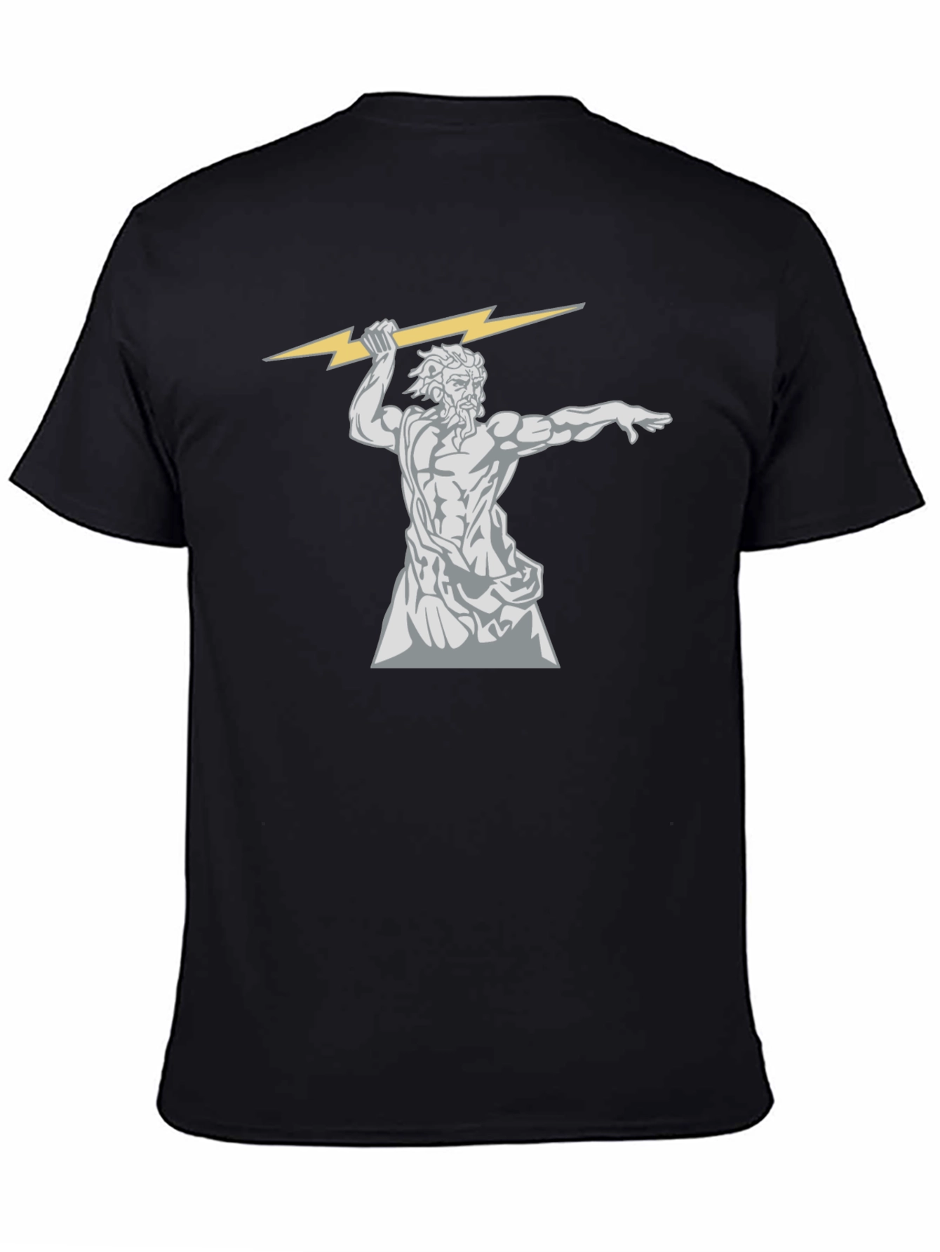 Zeus Throwing Lightning Bolt Graphic T-Shirt