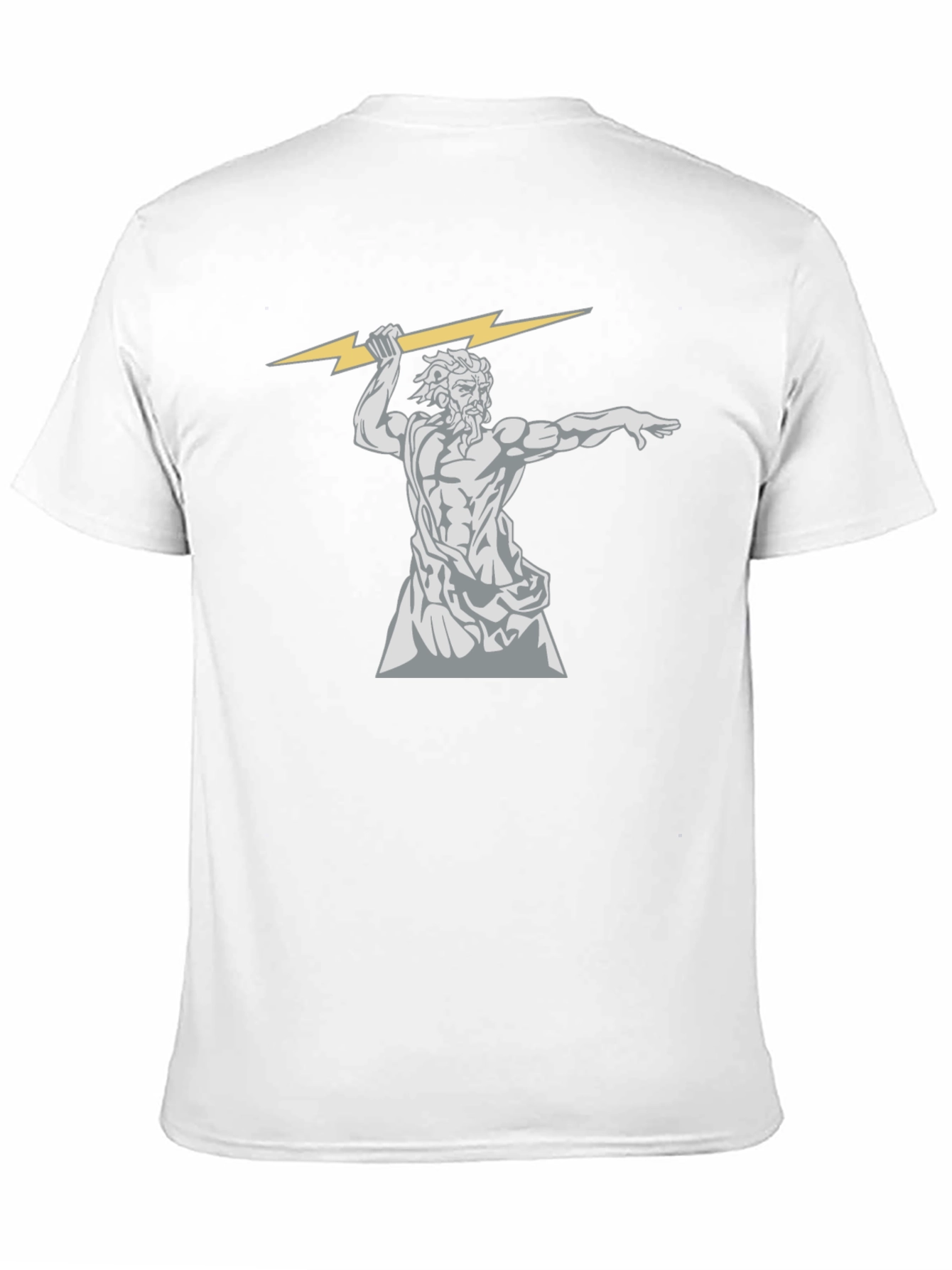 Zeus Throwing Lightning Bolt Graphic T-Shirt