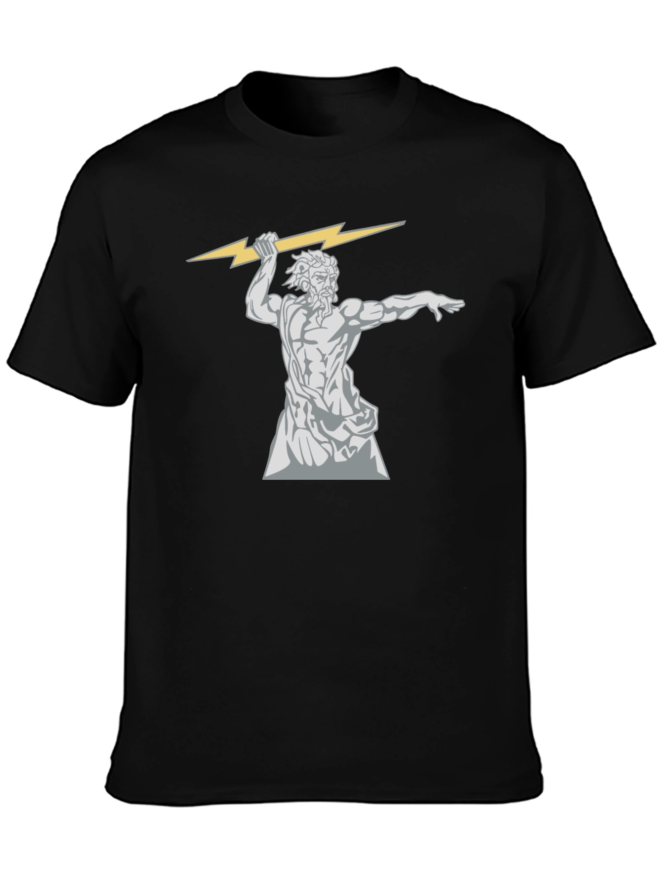 Zeus Throwing Lightning Bolt Graphic T-Shirt