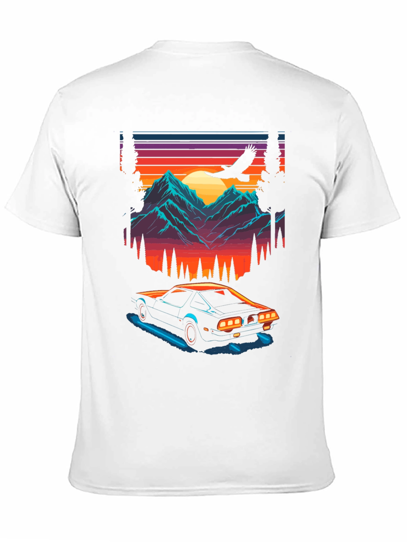 Retro Sunset Car Graphic Tee