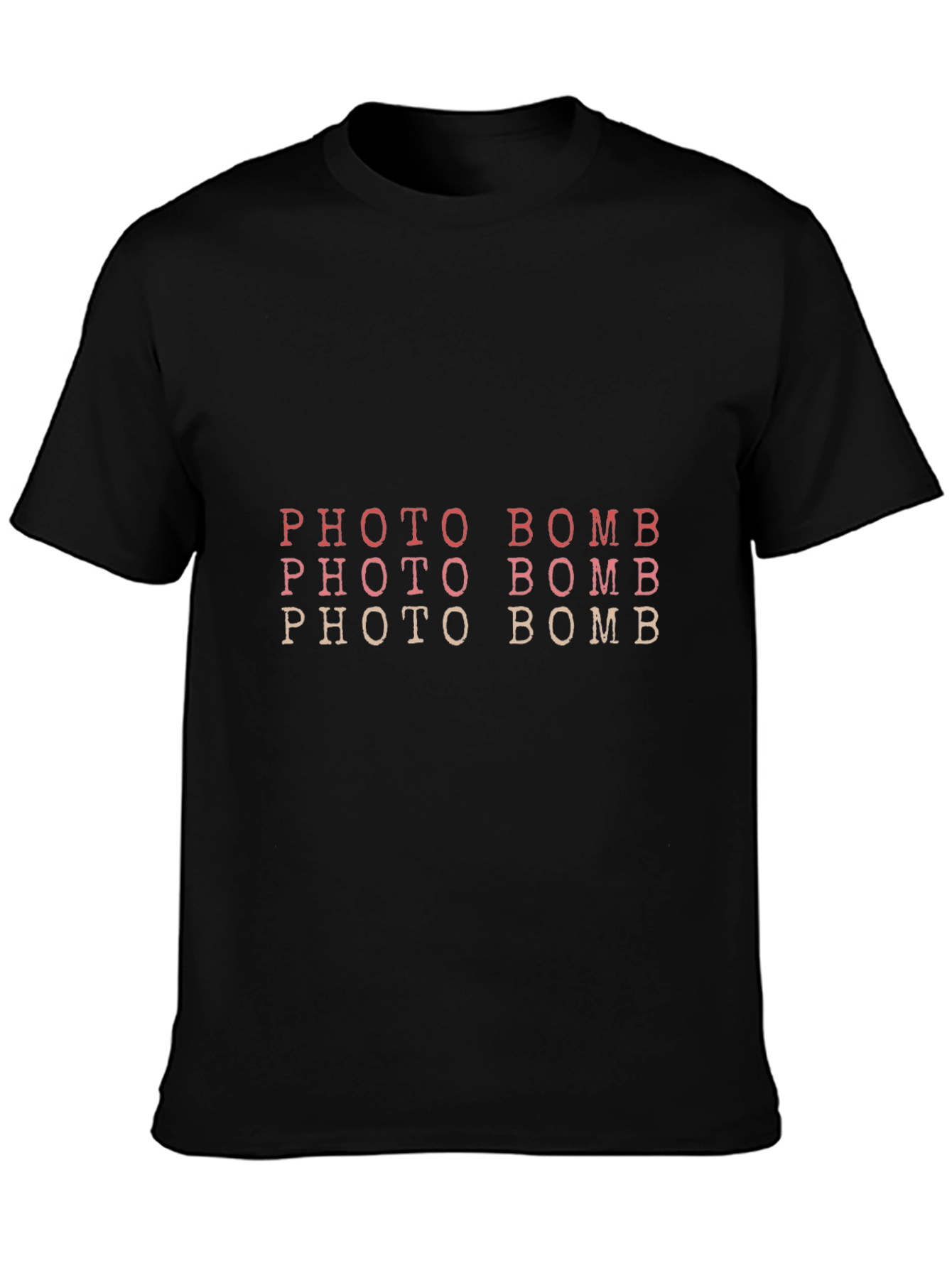 Photo Bomb Graphic Tee - Mens Black T-Shirt