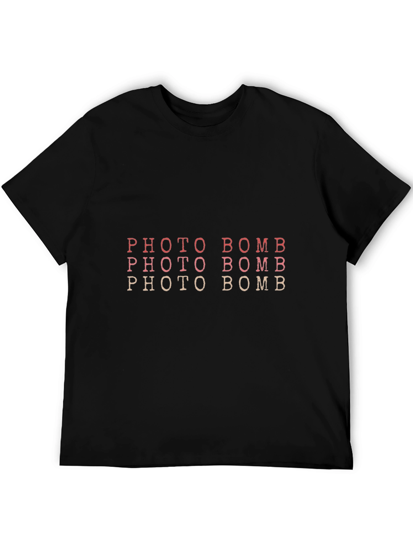 Photo Bomb Graphic Tee - Mens Black T-Shirt