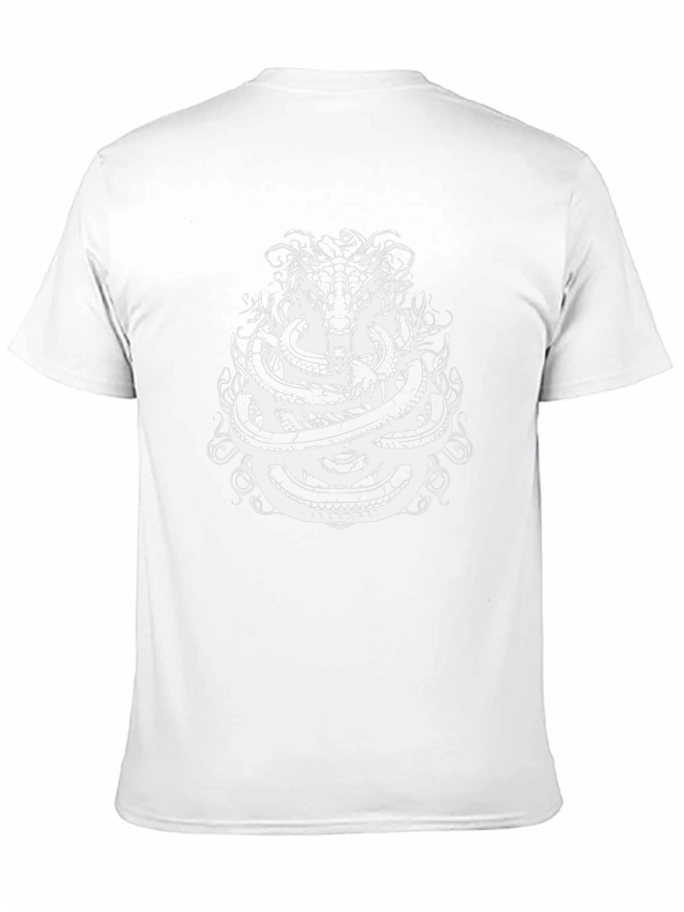 Snake & Wolf Graphic Tee - Dark Mystical Design