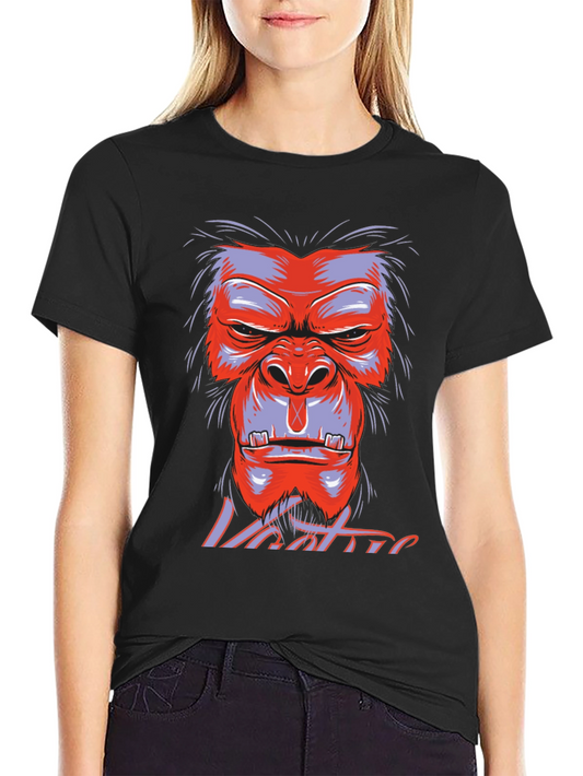 Graphic Gorilla T-Shirt - Bold Red & Black Tee
