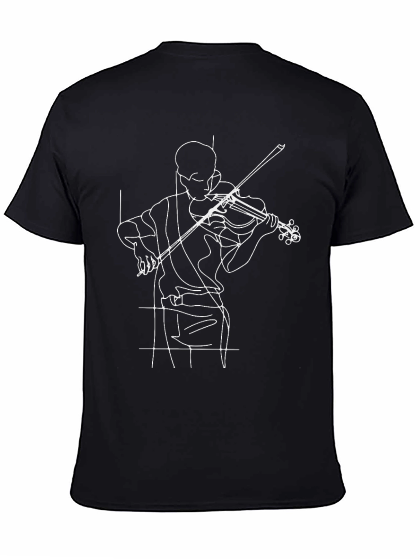 Musician Silhouette Graphic Tee - Classic Black