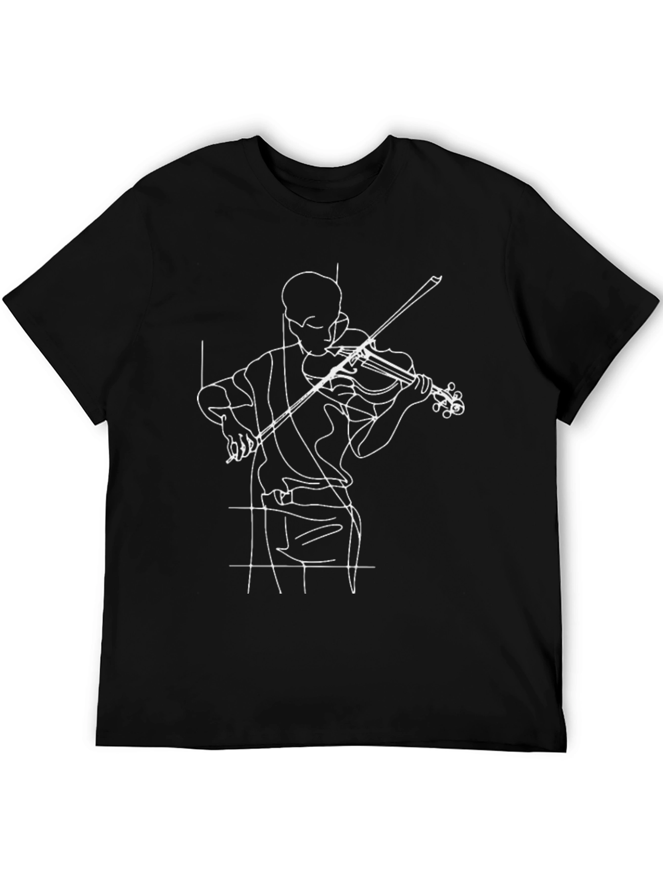 Musician Silhouette Graphic Tee - Classic Black