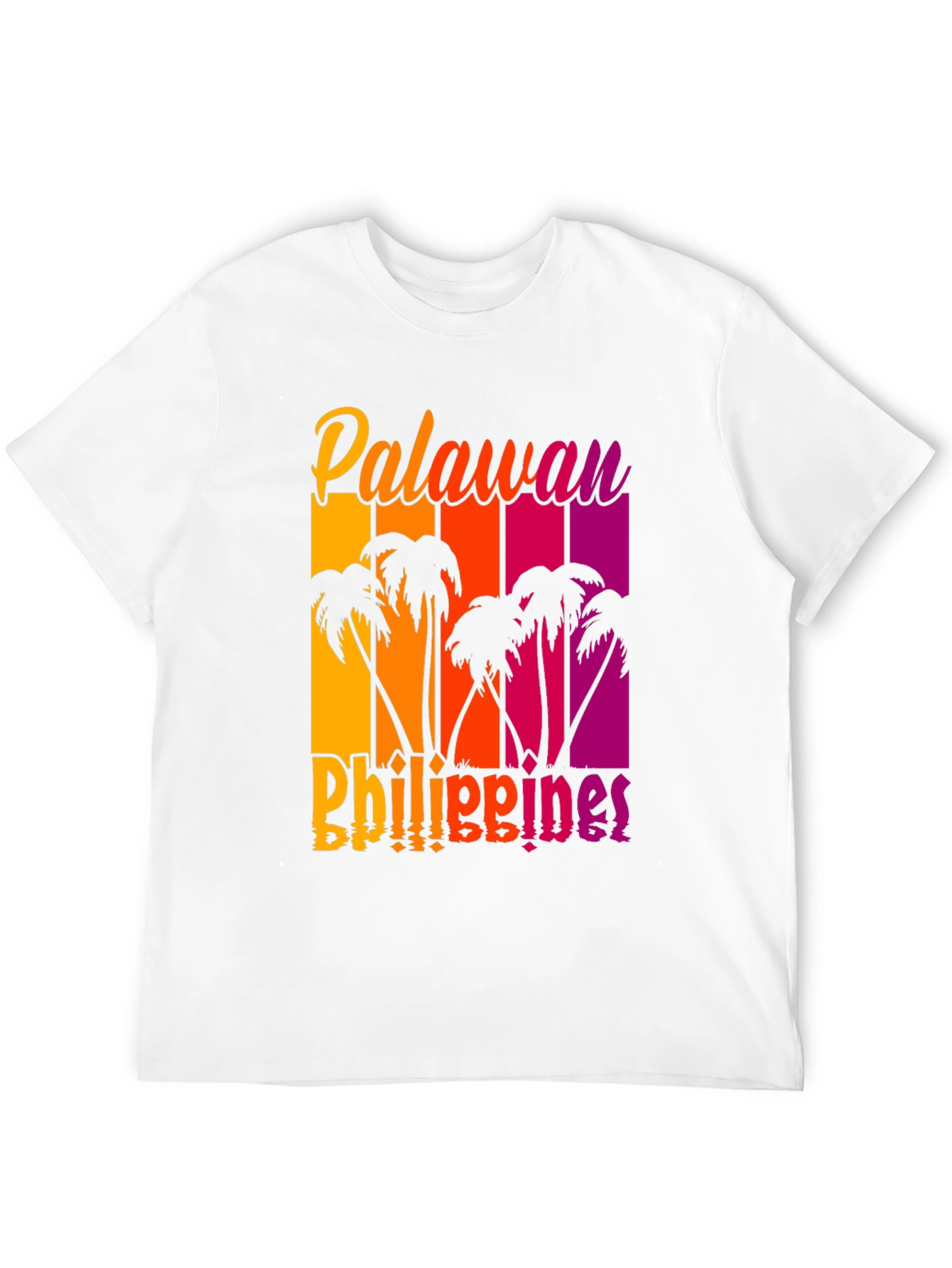 Palawan Philippines Palm Tree Graphic T-Shirt