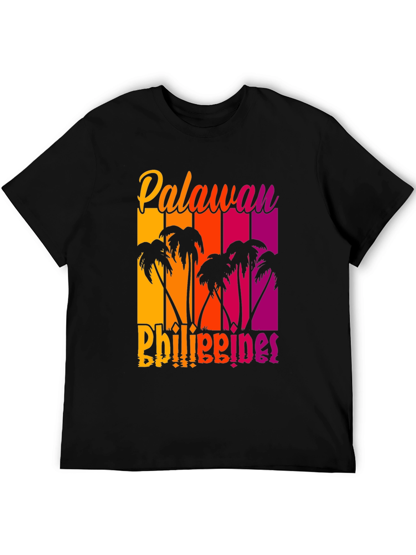 Palawan Philippines Palm Tree Graphic T-Shirt