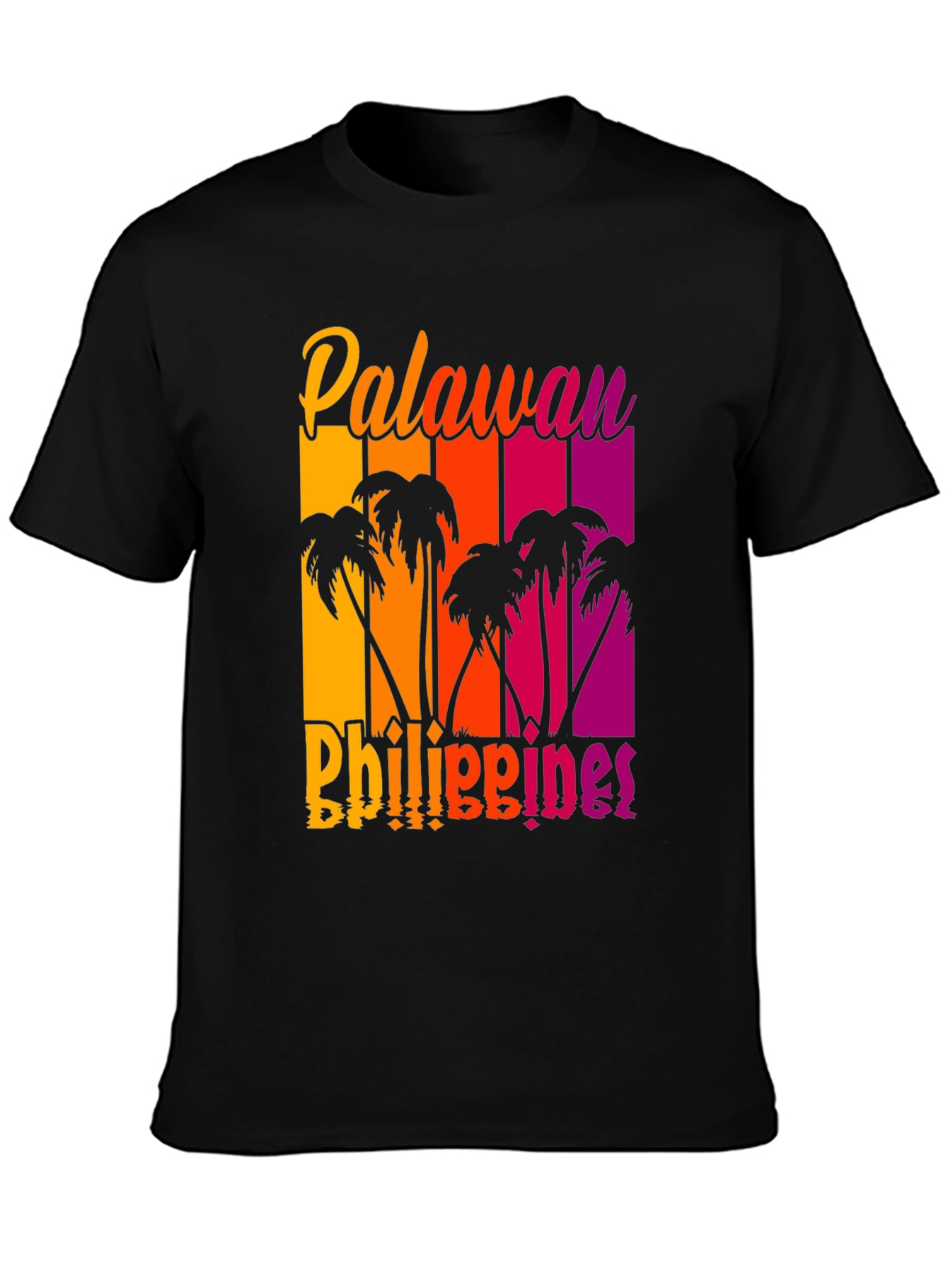 Palawan Philippines Palm Tree Graphic T-Shirt