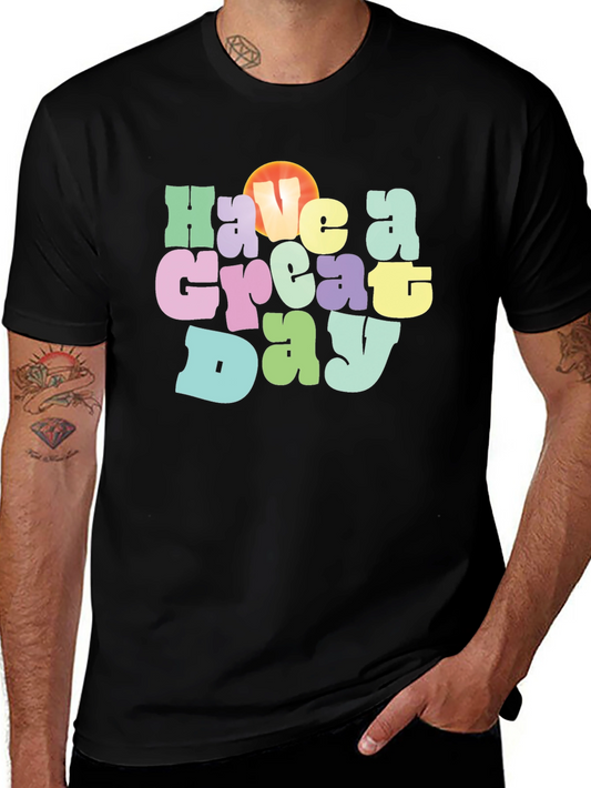Have a Great Day Graphic T-Shirt - Black