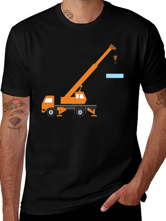 Crane Truck Graphic Tee - Black