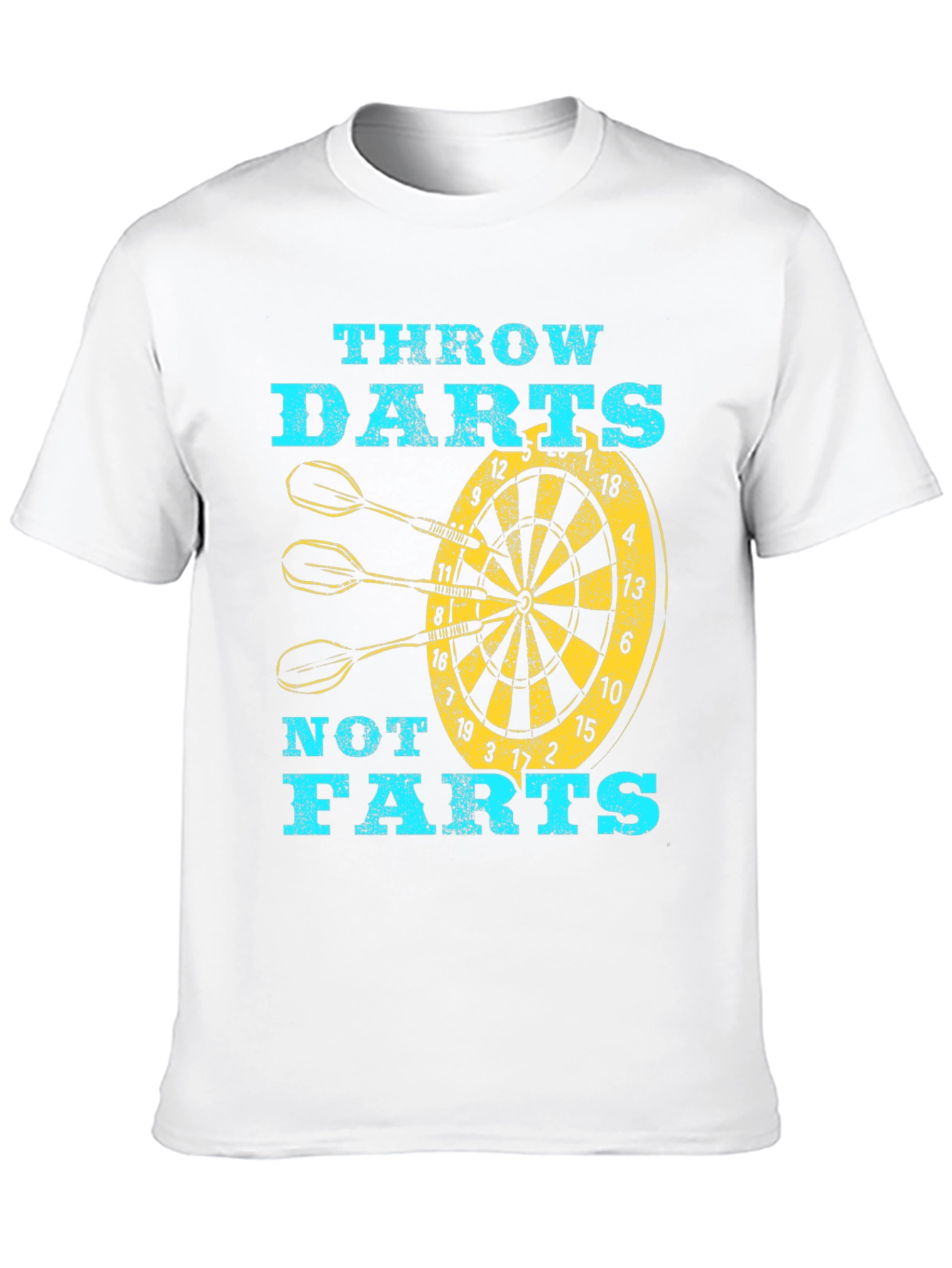 Funny Throw Darts Not Farts Graphic T-Shirt