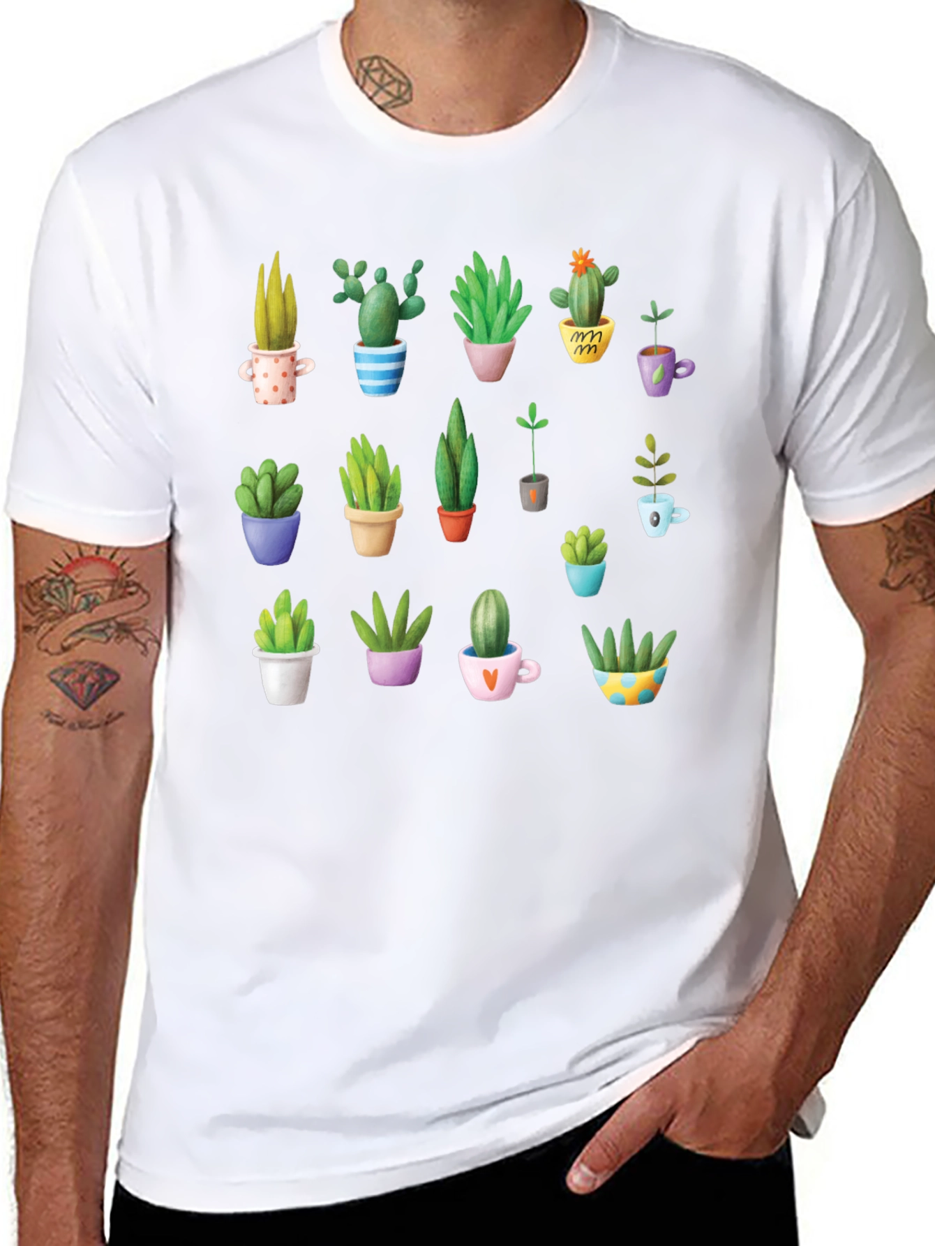 Cactus Lover Tee - Cute Plant Design
