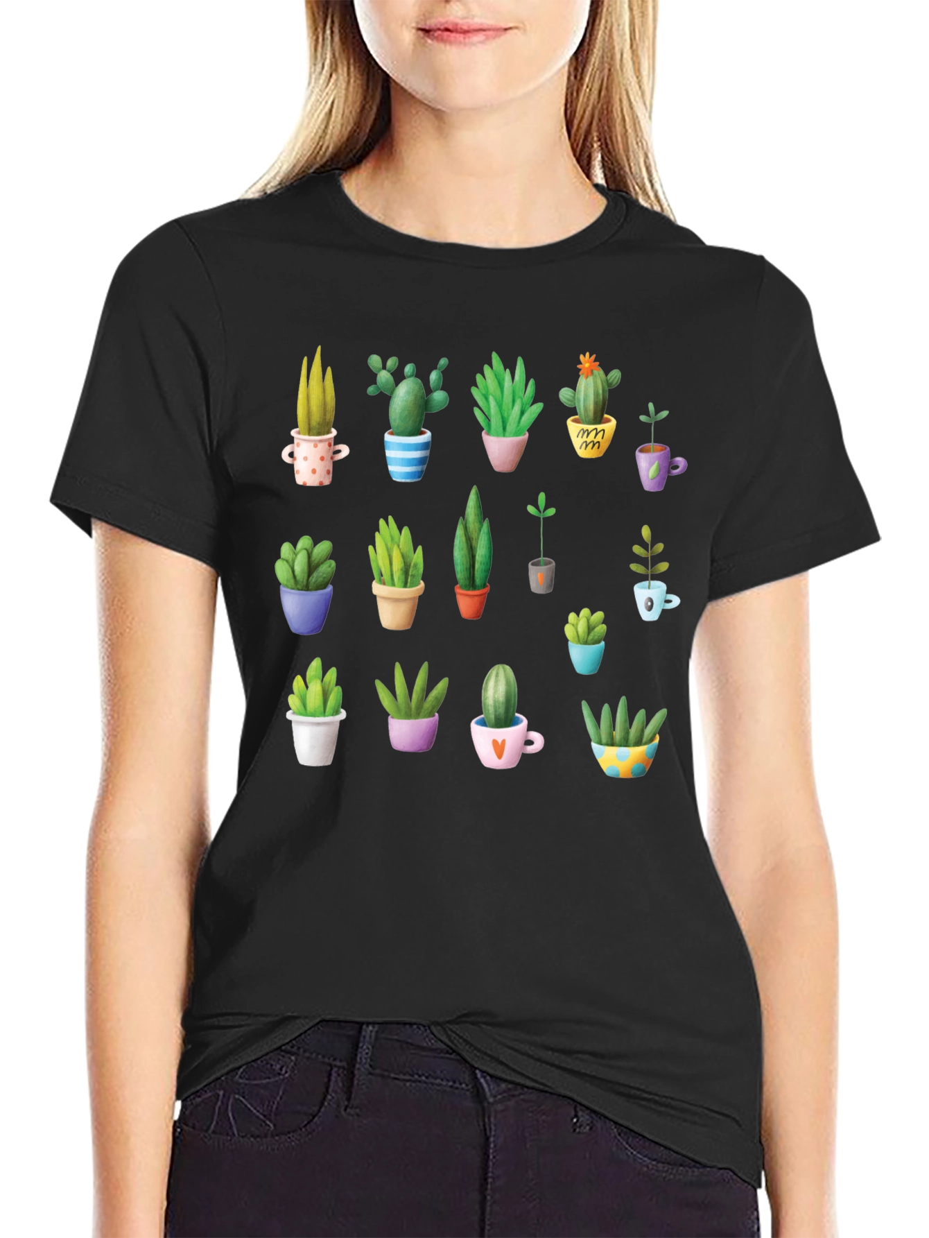 Cactus Lover Tee - Cute Plant Design