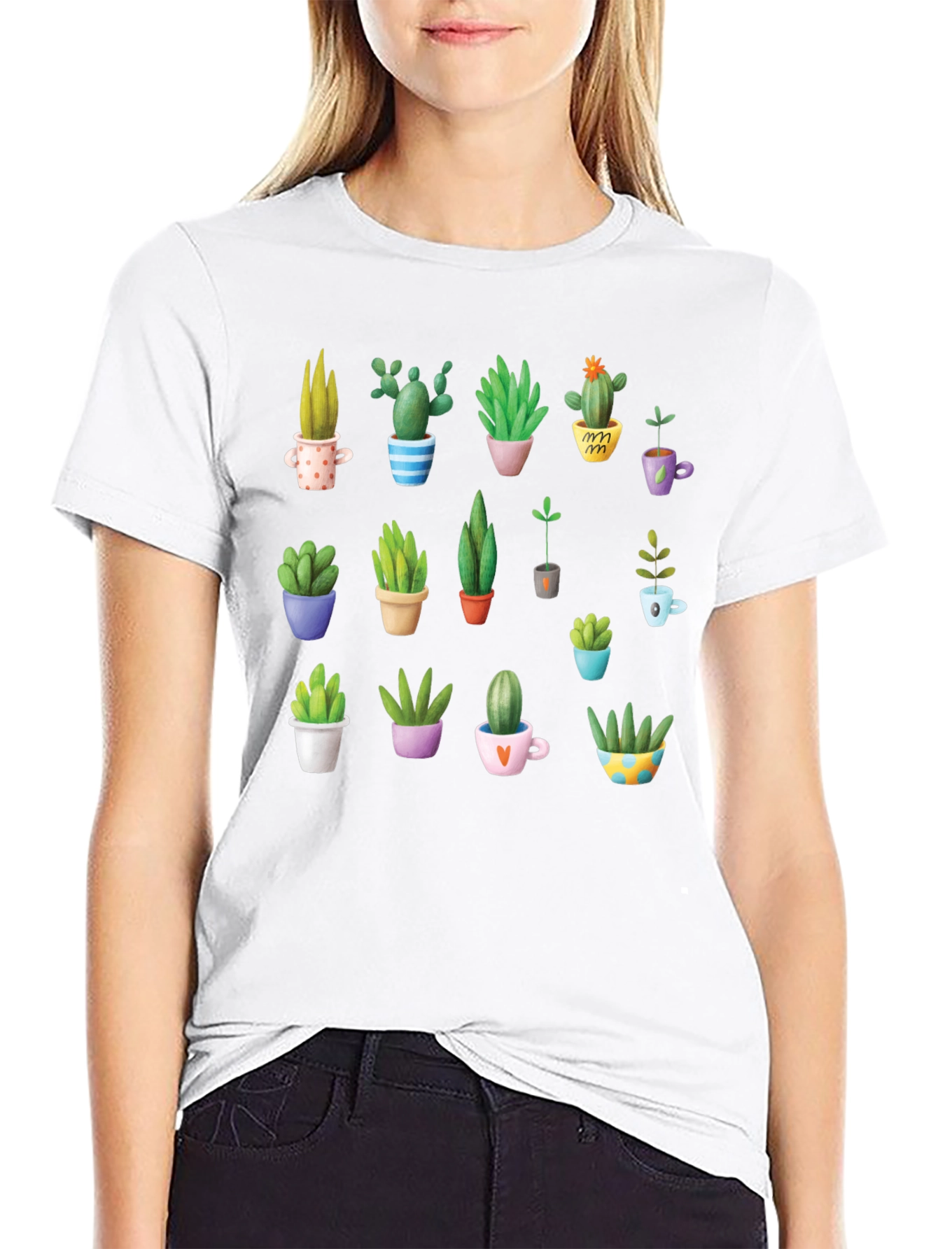 Cactus Lover Tee - Cute Plant Design