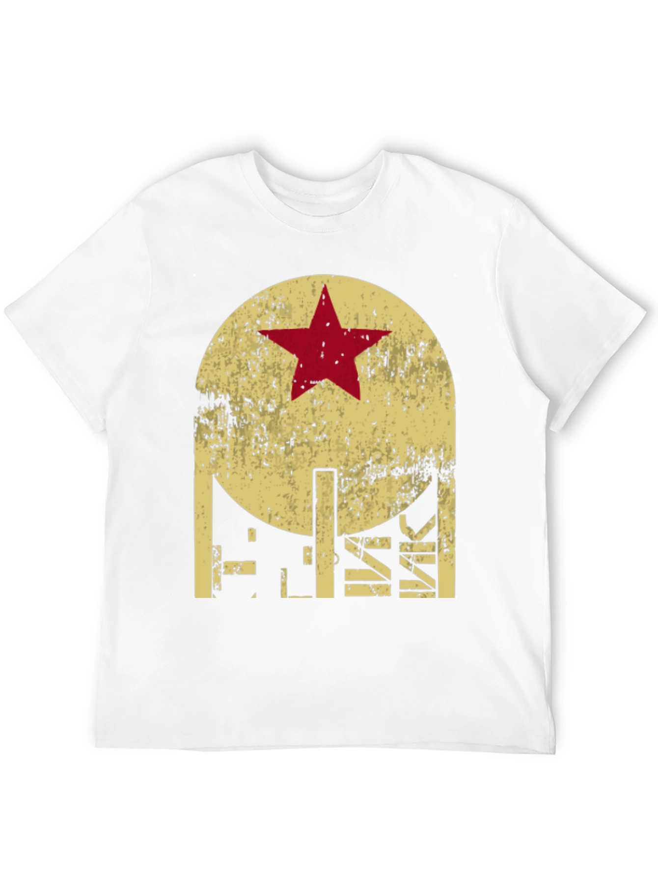 Retro Graphic T-Shirt - Distressed Star Design