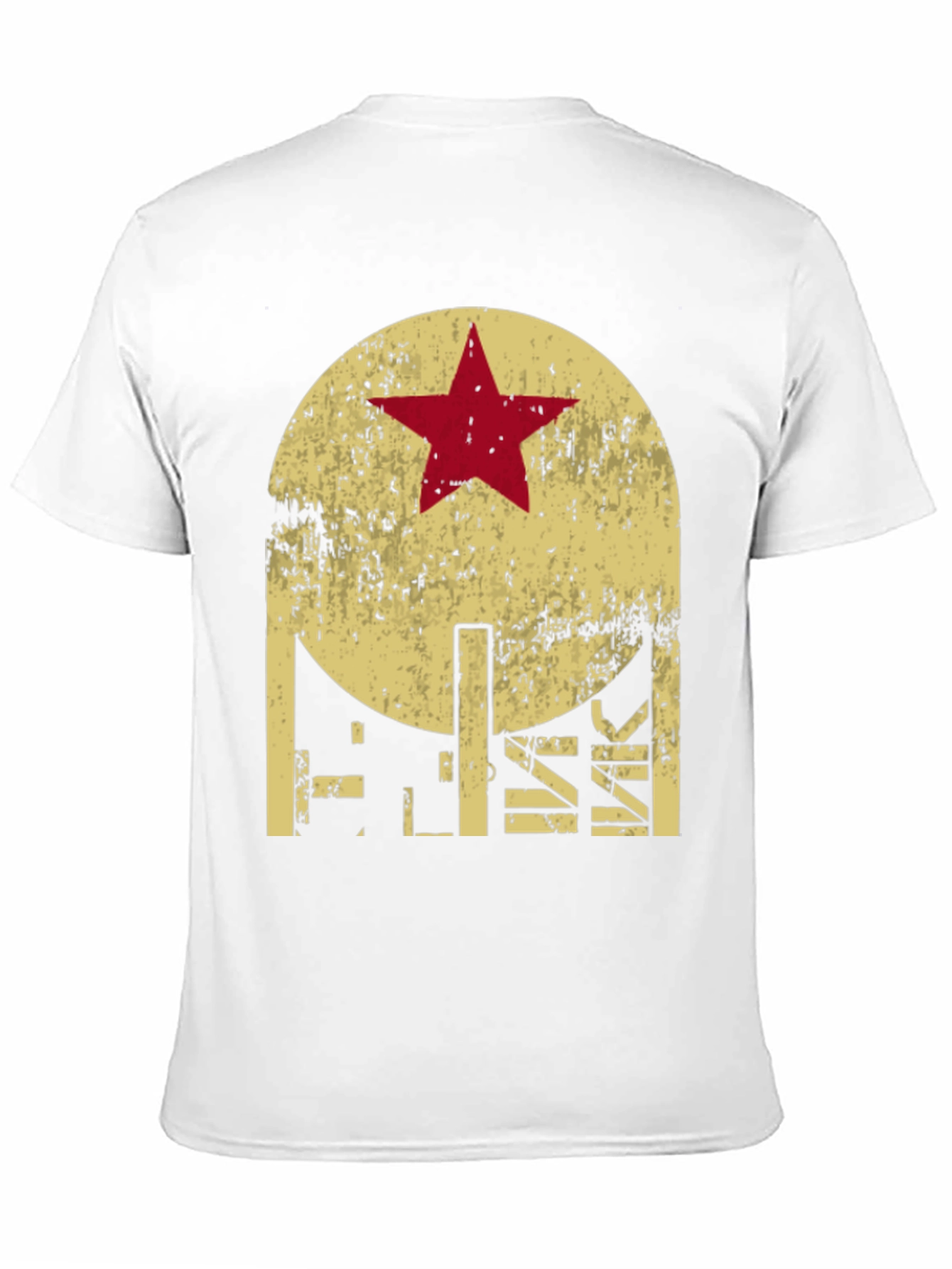 Retro Graphic T-Shirt - Distressed Star Design