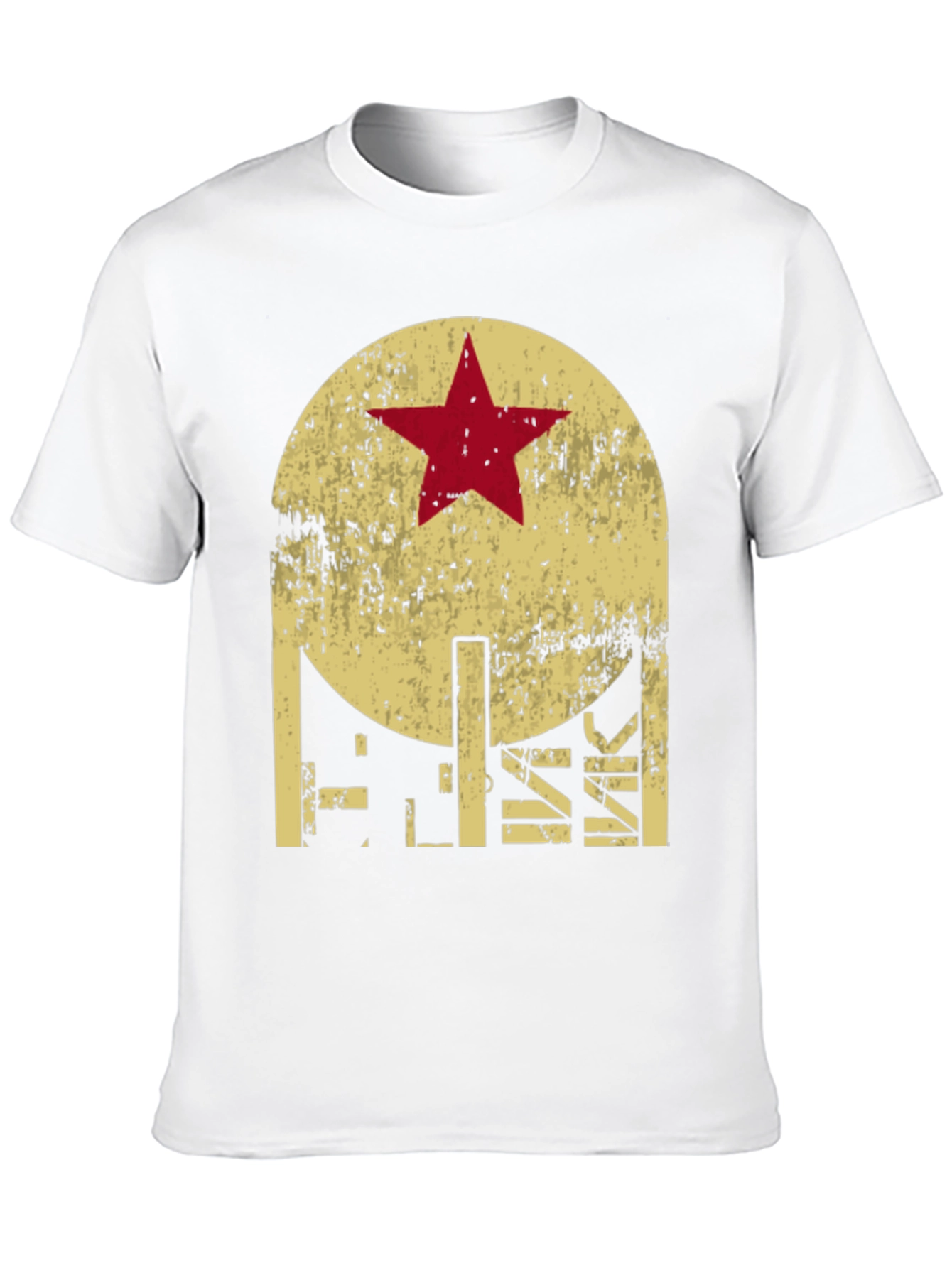 Retro Graphic T-Shirt - Distressed Star Design