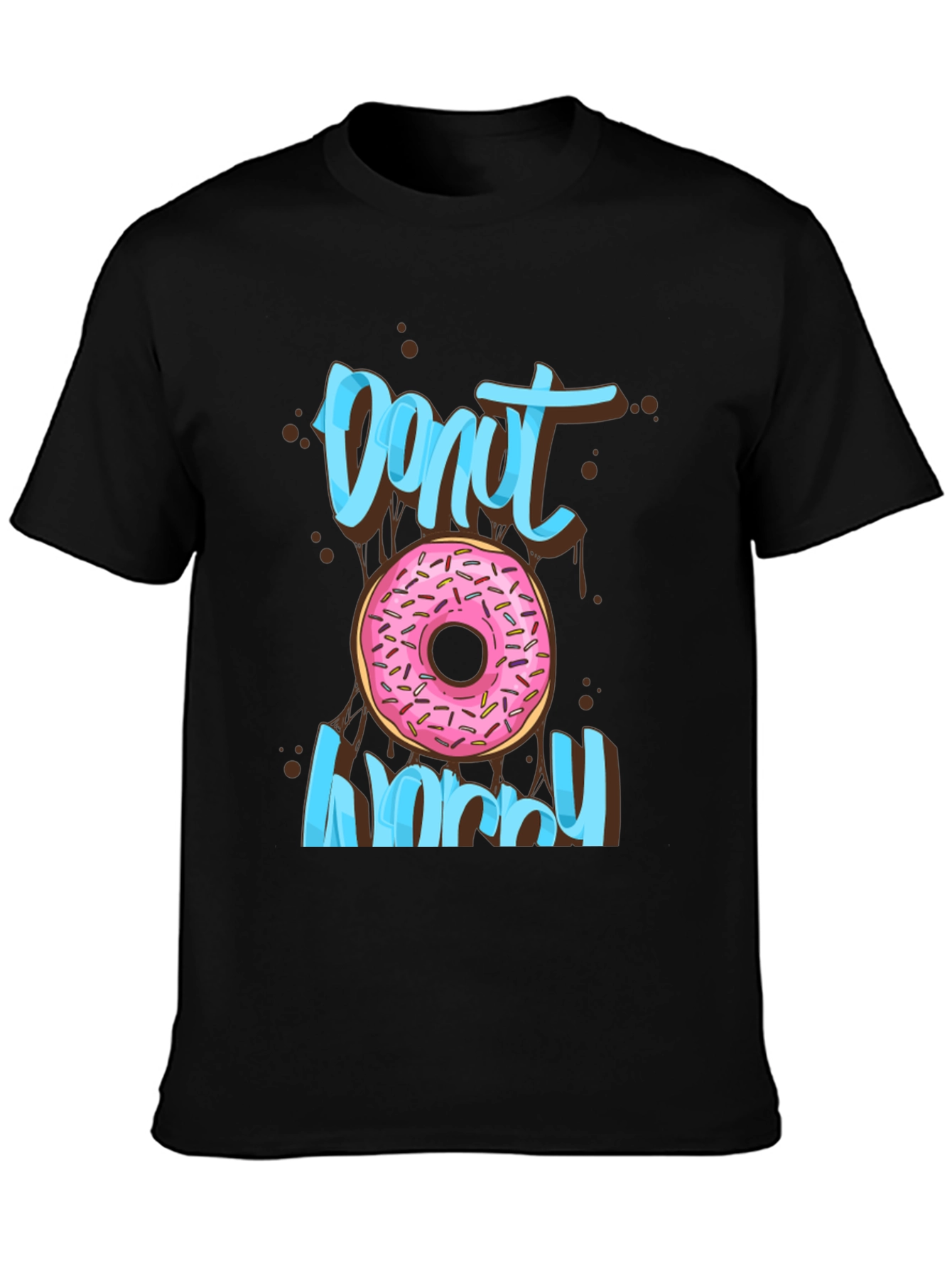 Donut Worry Graphic T-Shirt Fun Casual Tee