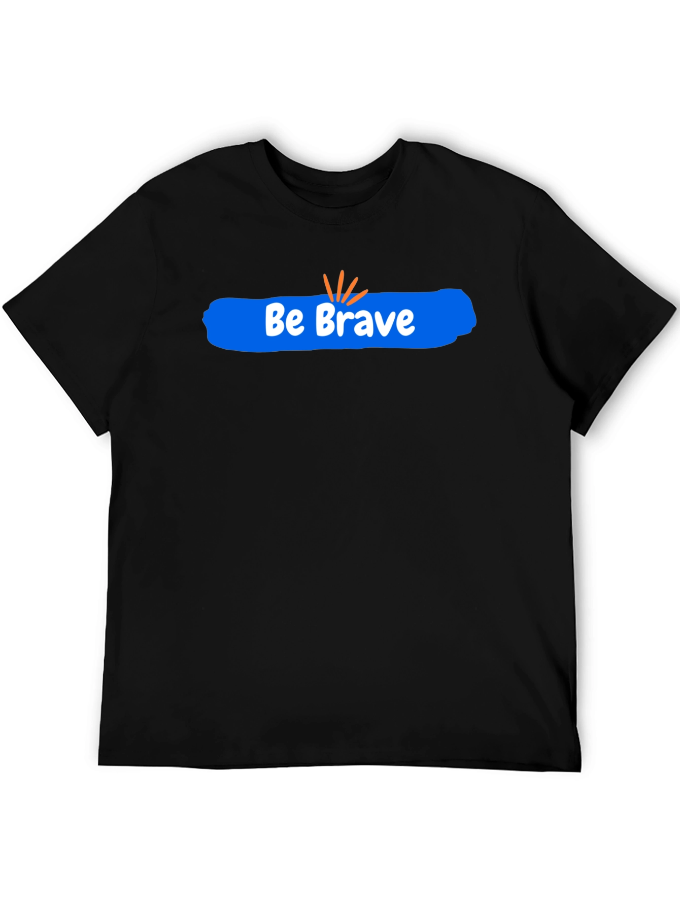 Be Brave Graphic Tee - Black Cotton Comfort