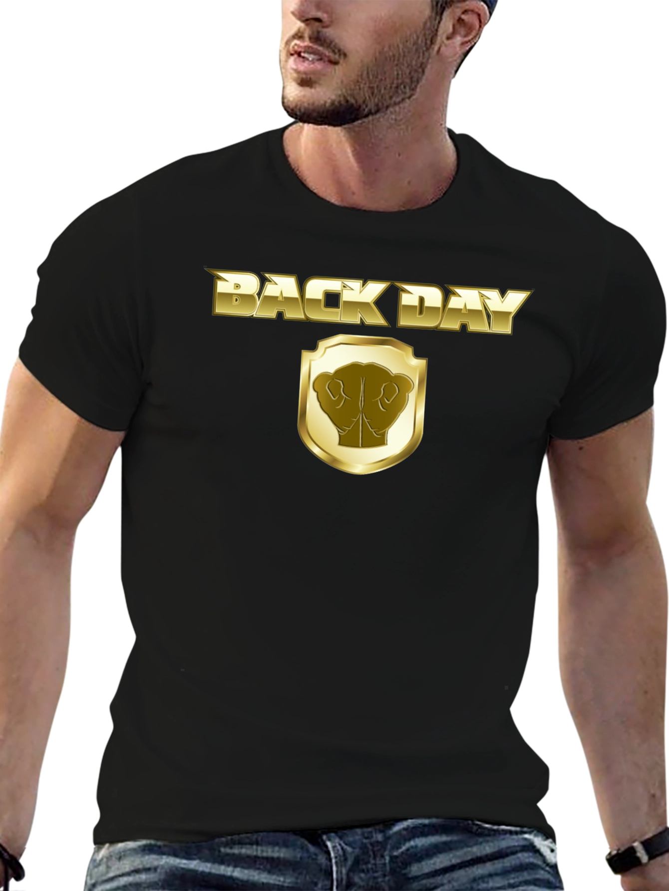 Back Day Gold Graphic T-Shirt