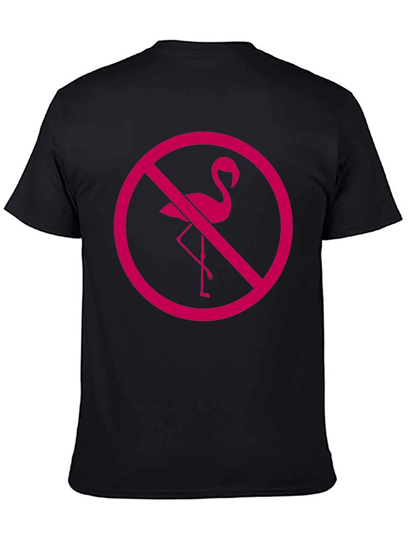 No Flamingos Allowed Black T-Shirt